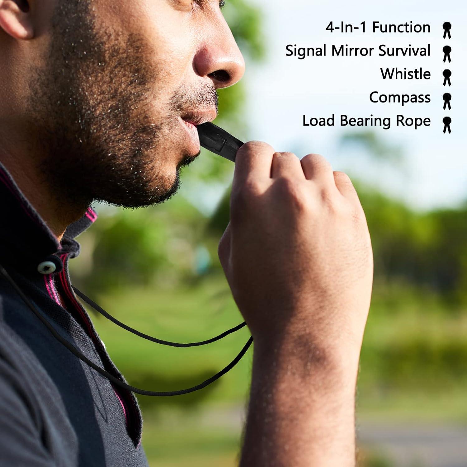 Espejo de Supervivencia Civaner 2 Piezas con Silbato y Brújulas