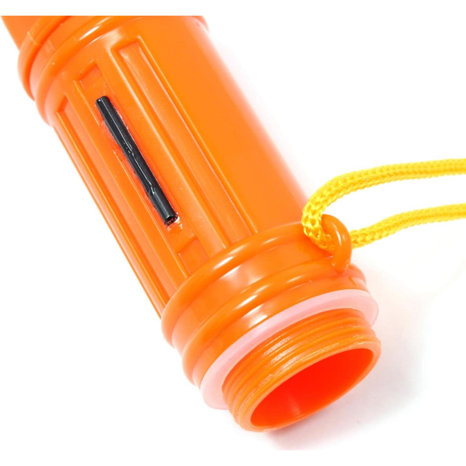 Silbato de Supervivencia 5-en-1 SE Naranja 11.4 cm - 2-Pack
