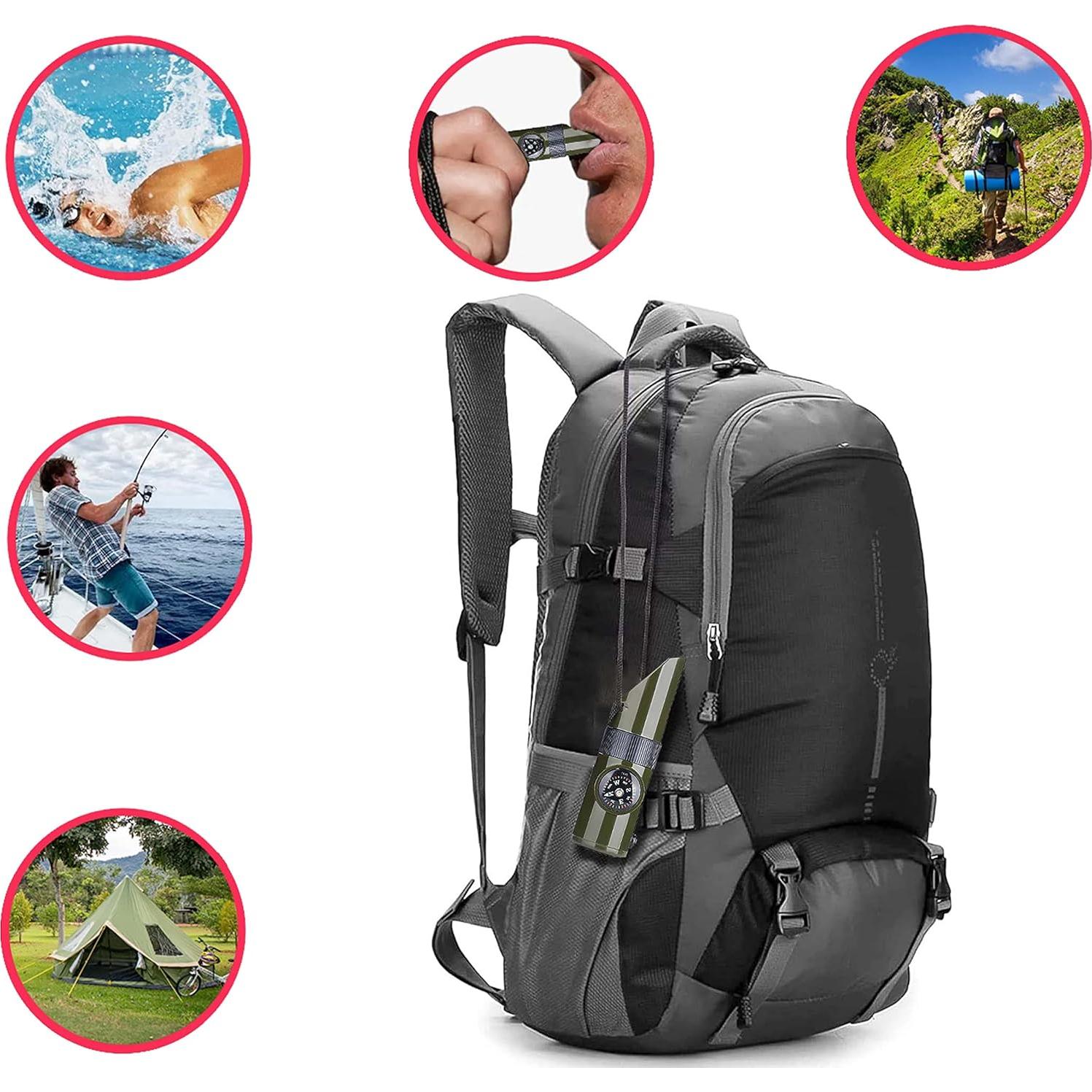 Silbato de Supervivencia YHDZSWGZS con Brújula y Linterna LED