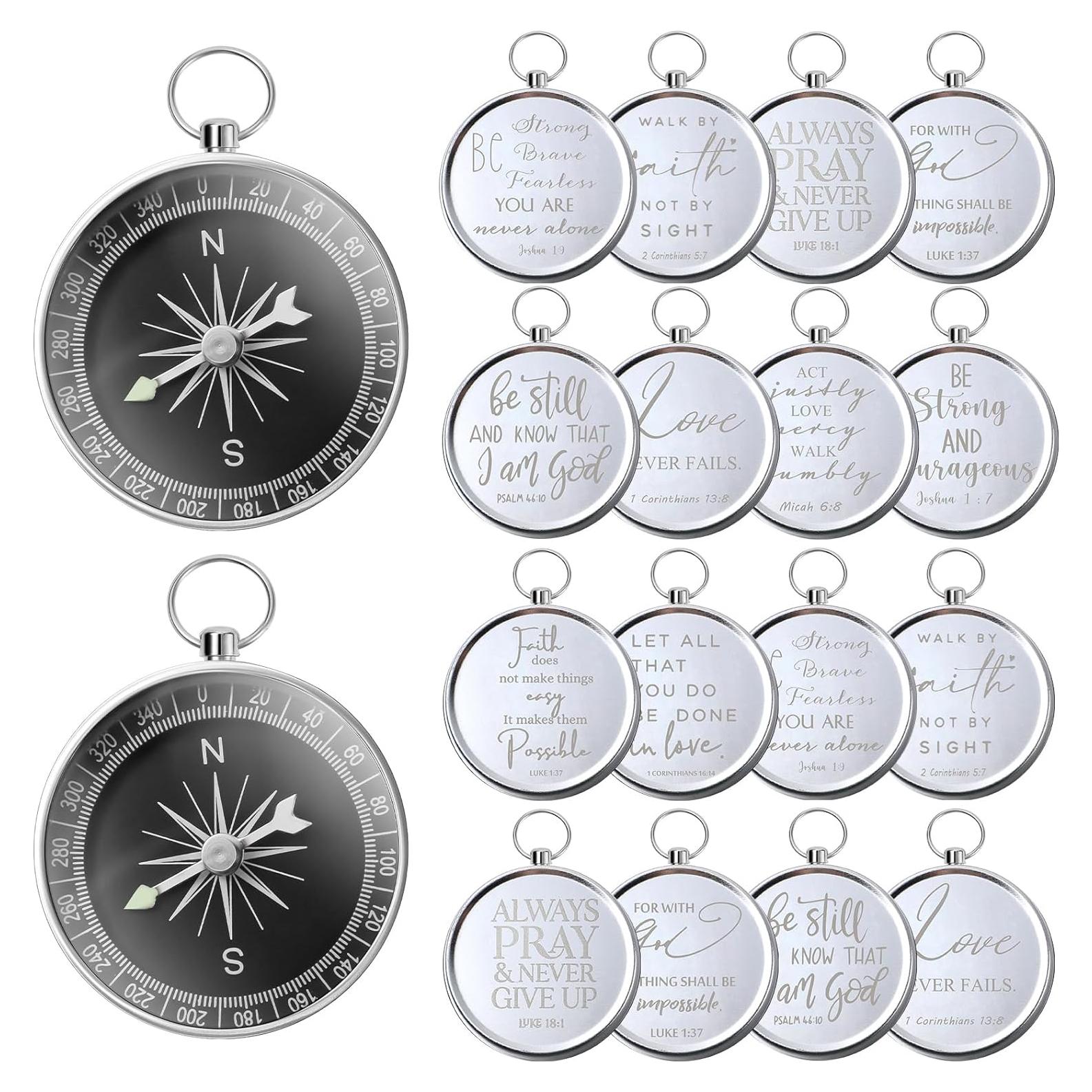 Set de 20 Brújulas Cristianas Fumete con Versículos Bíblicos