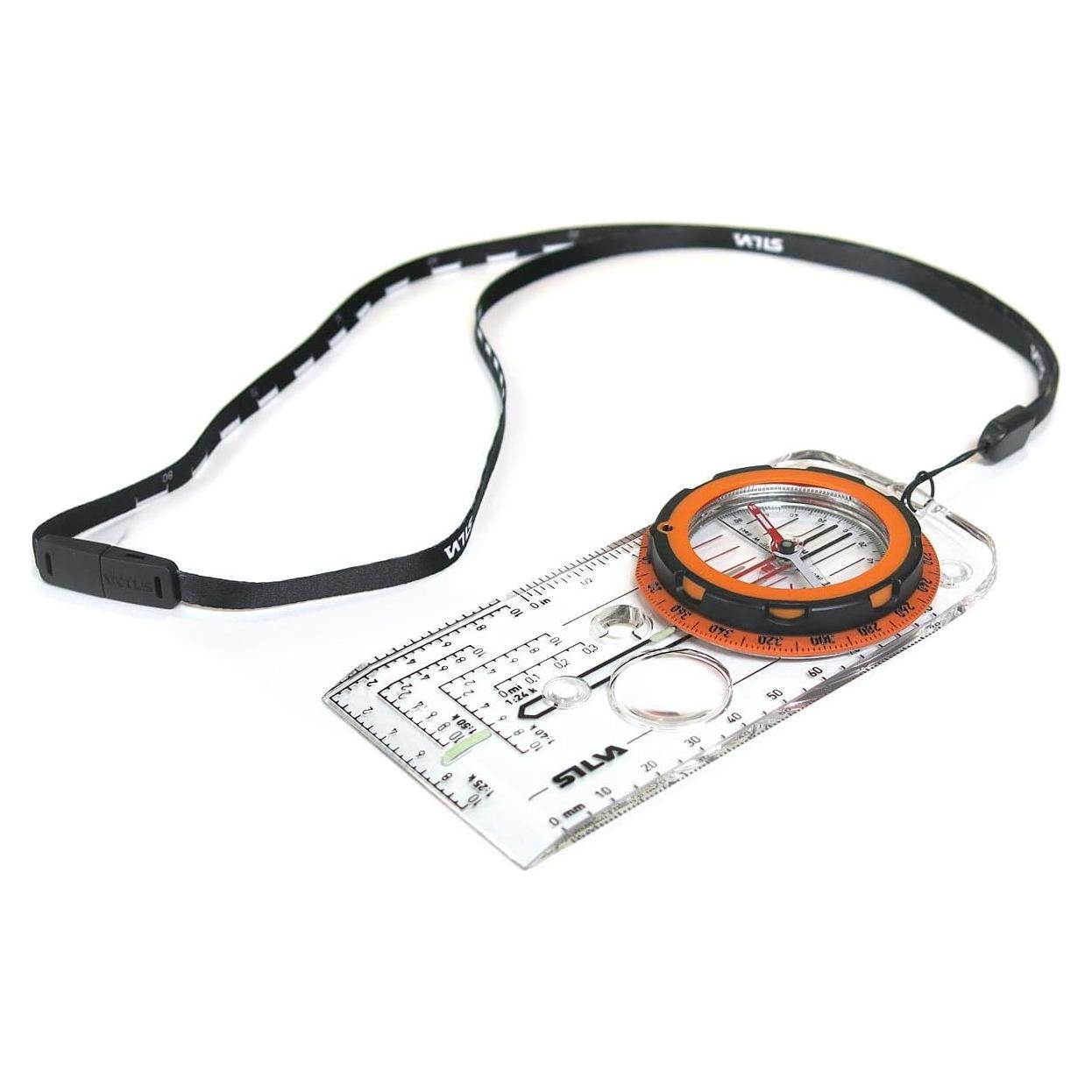 Brújula Silva Explorer Pro Transparente con Tarjeta de Pendiente