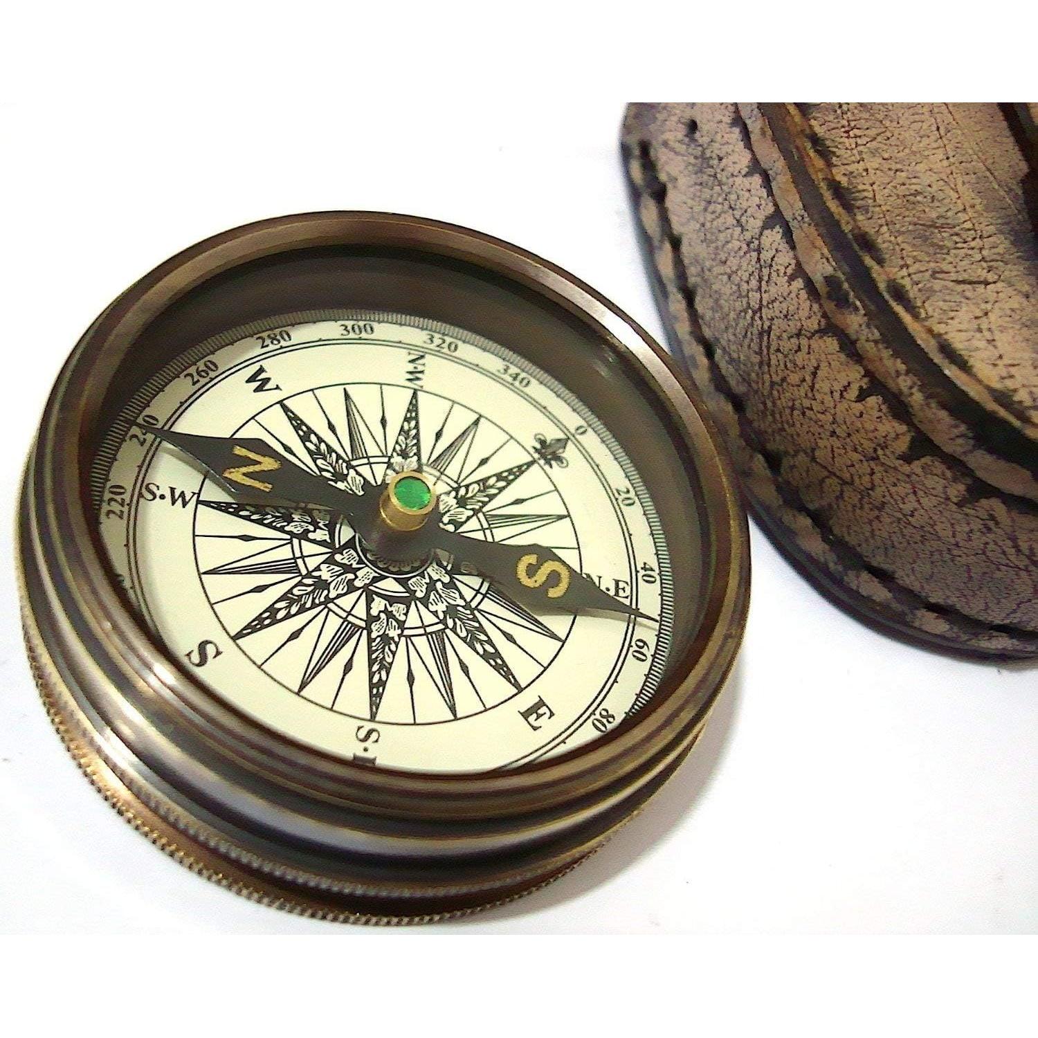 Brújula de Dirección THOR INSTRUMENTS con Estuche de Cuero