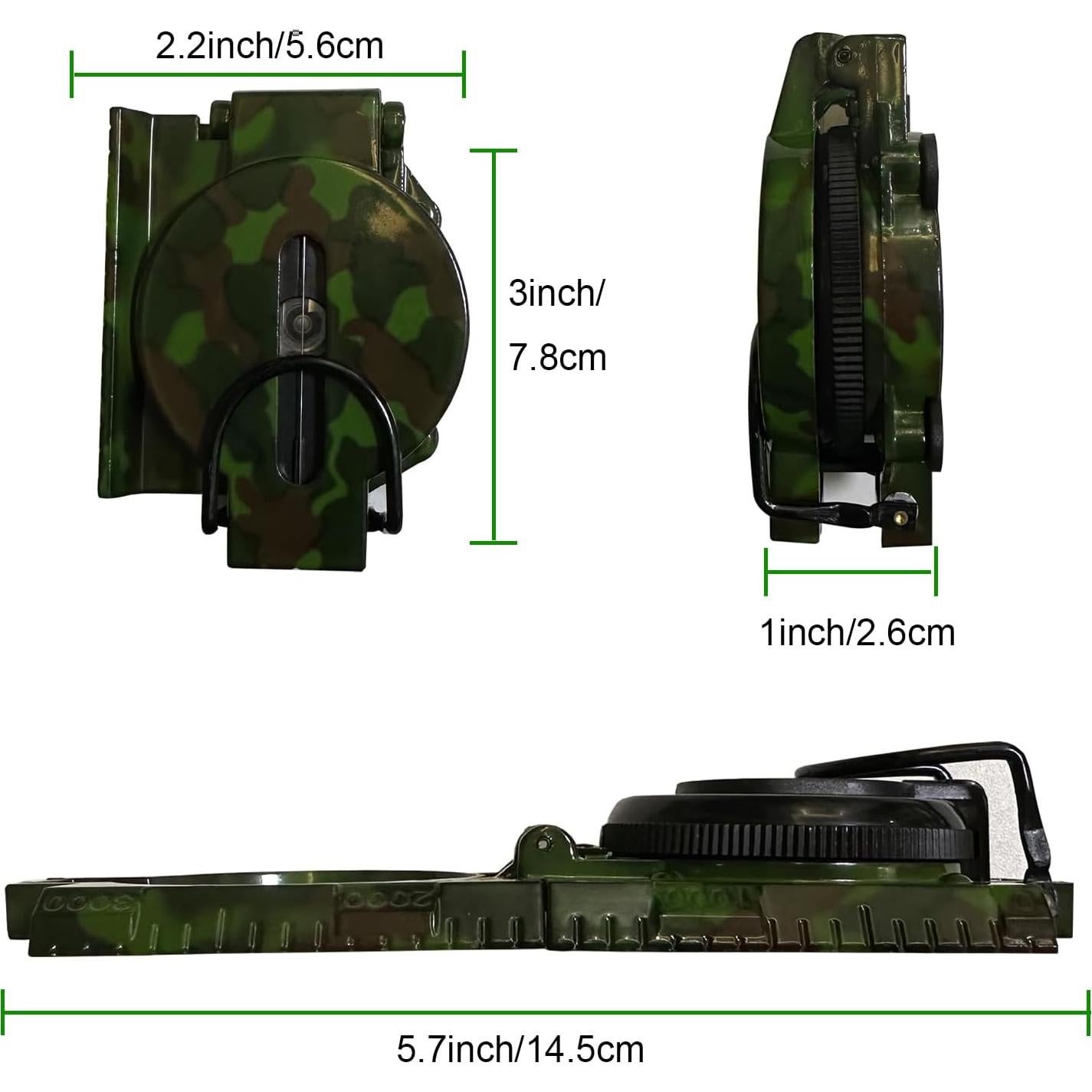 Brújula Militar JYEASTZ Lensática Camuflaje Impermeable