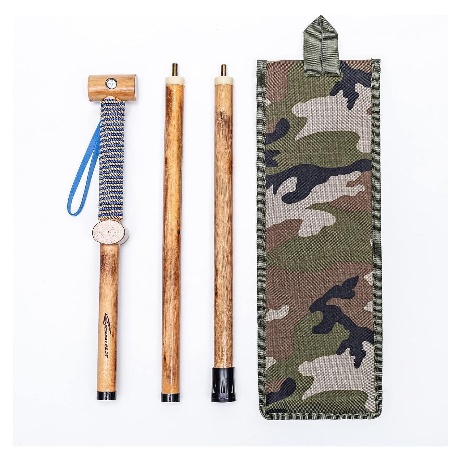 Bastón de Madera Desmontable 122 cm FOREST PILOT con Brújula