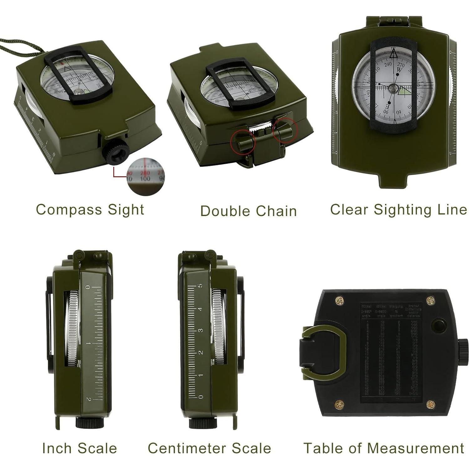 Brújula Militar GWHOLE Impermeable 7x5cm para Outdoor