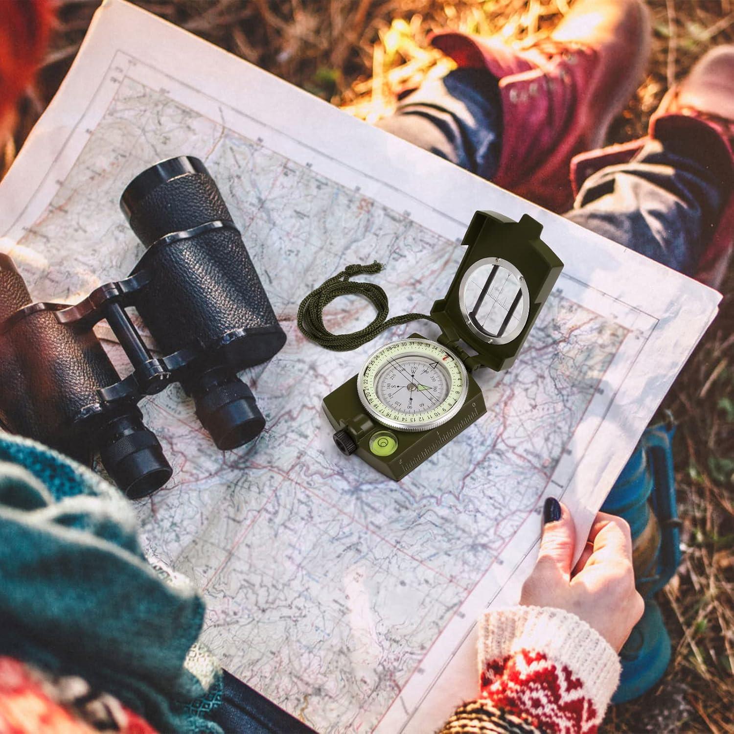 Brújula Militar GWHOLE Impermeable 7x5cm para Outdoor