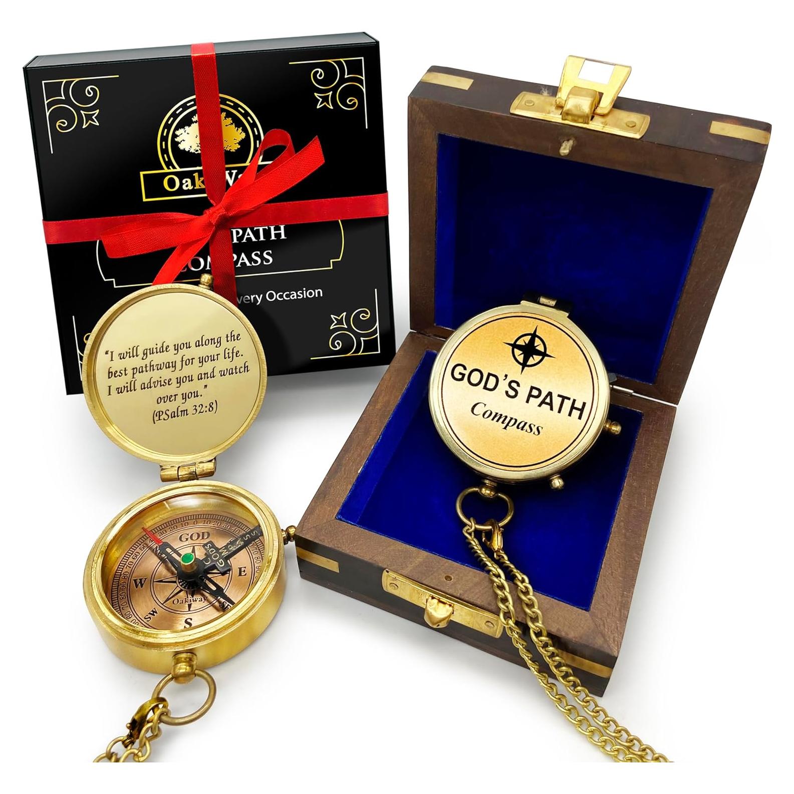 Brújula de Latón OakiWay - Camino de Dios, Regalo Inspirador