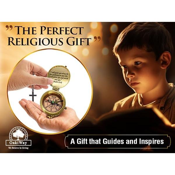 Brújula de Latón OakiWay - Camino de Dios, Regalo Inspirador
