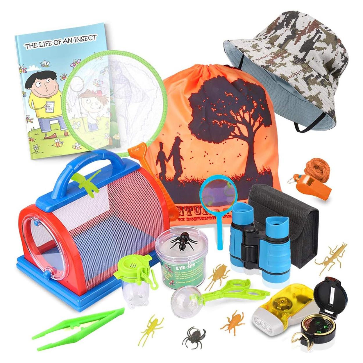 Kit de Exploración al Aire Libre Essenson con Binoculares y Lupa