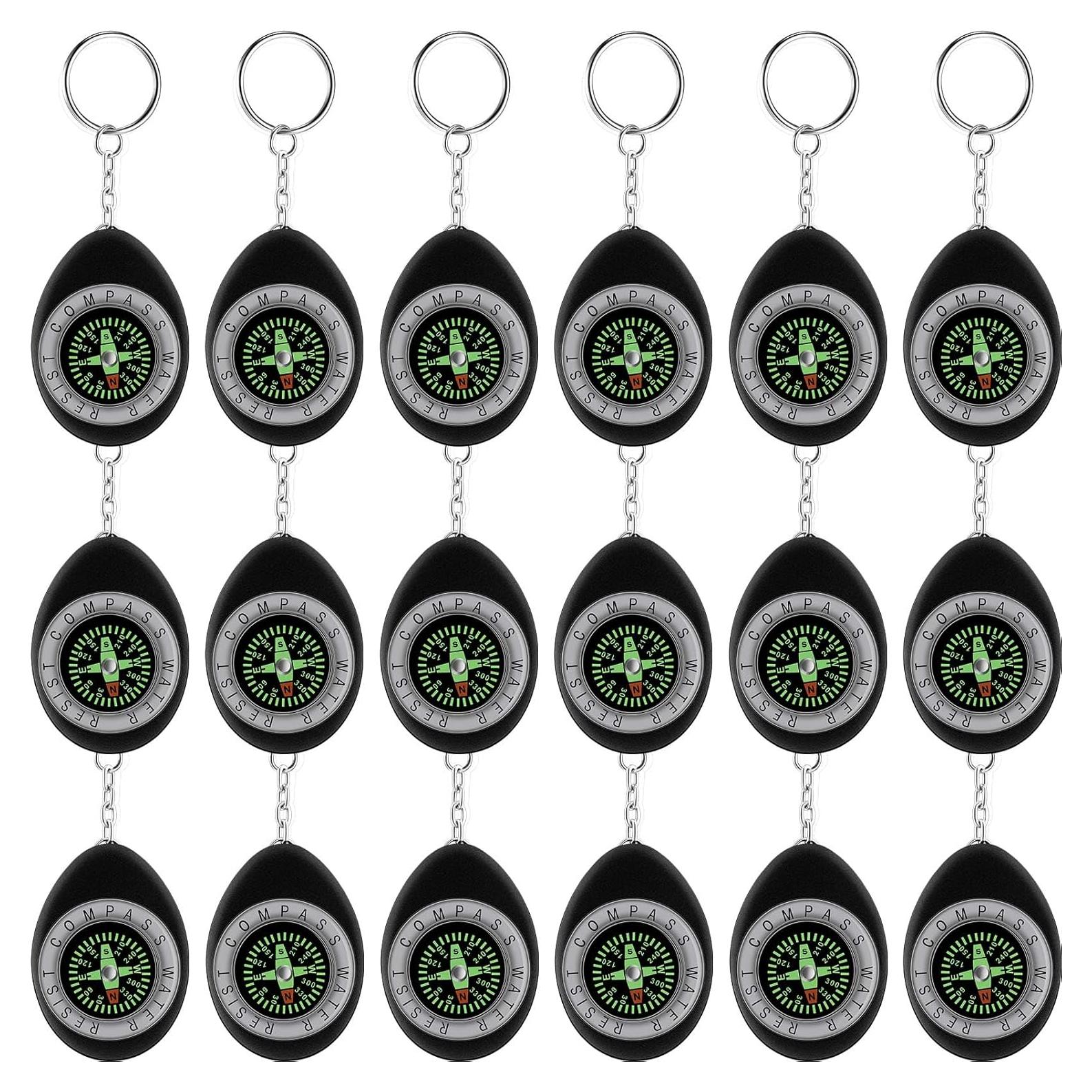 18 Mini Brújulas de Llavero Janinka para Niños - Camping