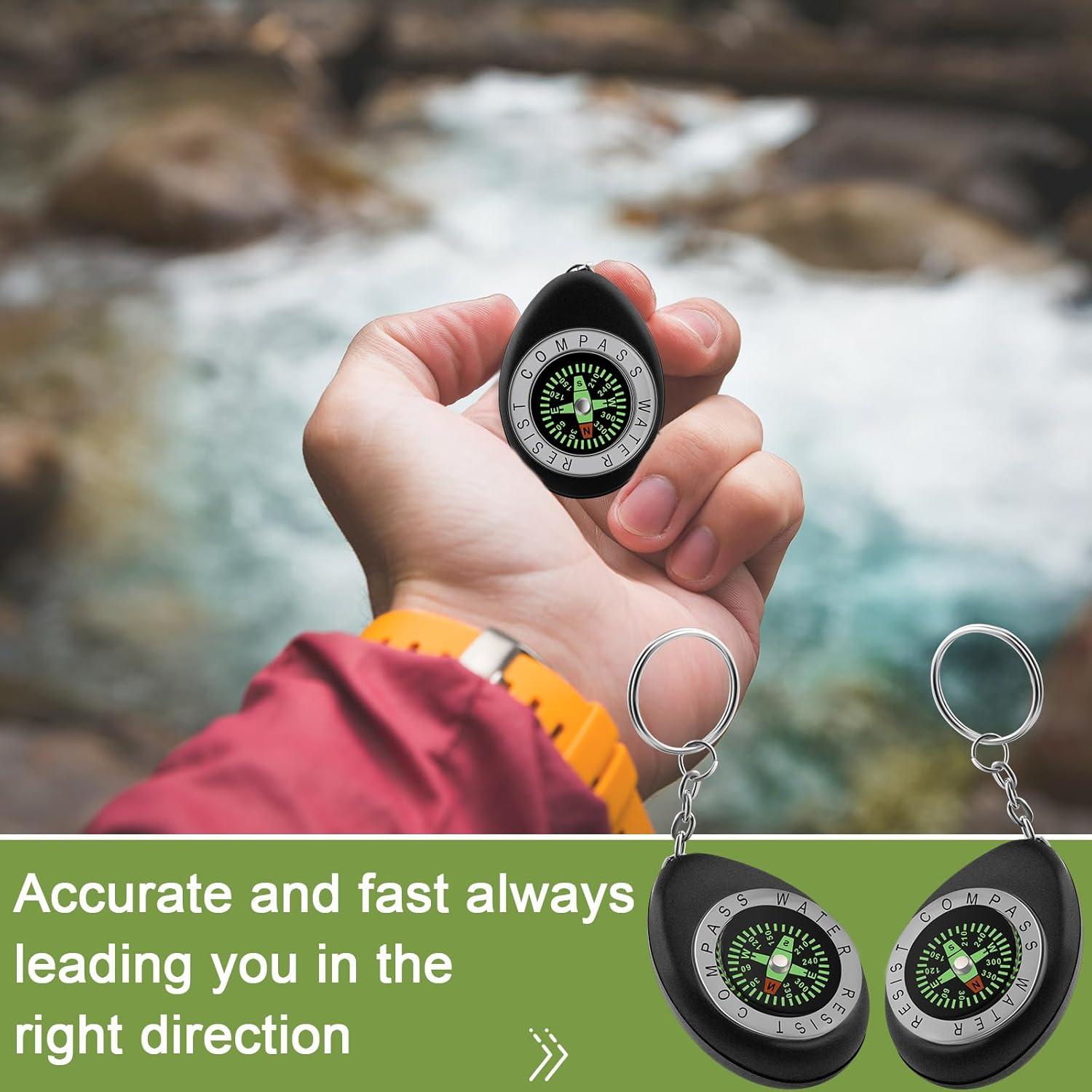 18 Mini Brújulas de Llavero Janinka para Niños - Camping
