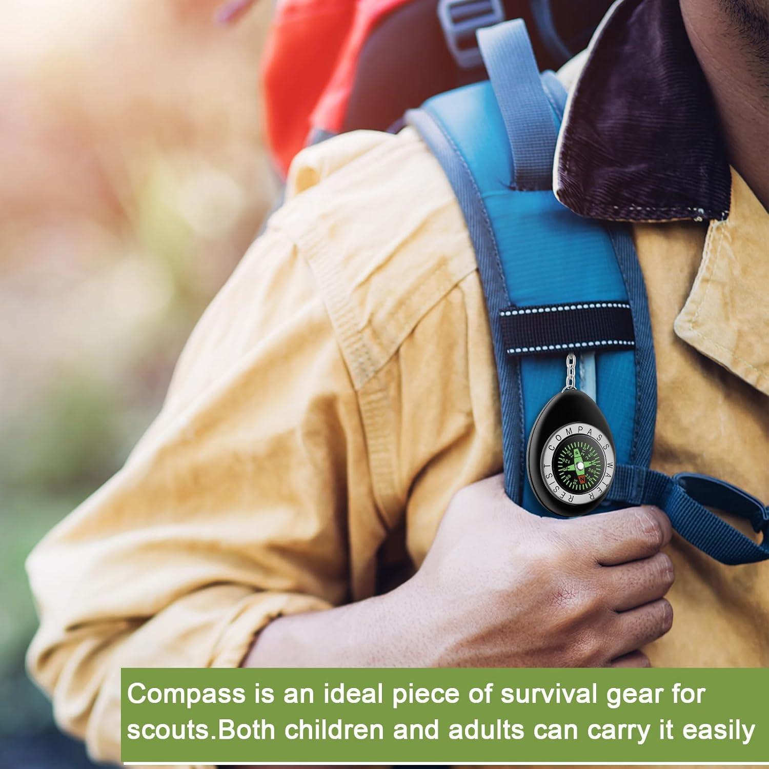 18 Mini Brújulas de Llavero Janinka para Niños - Camping