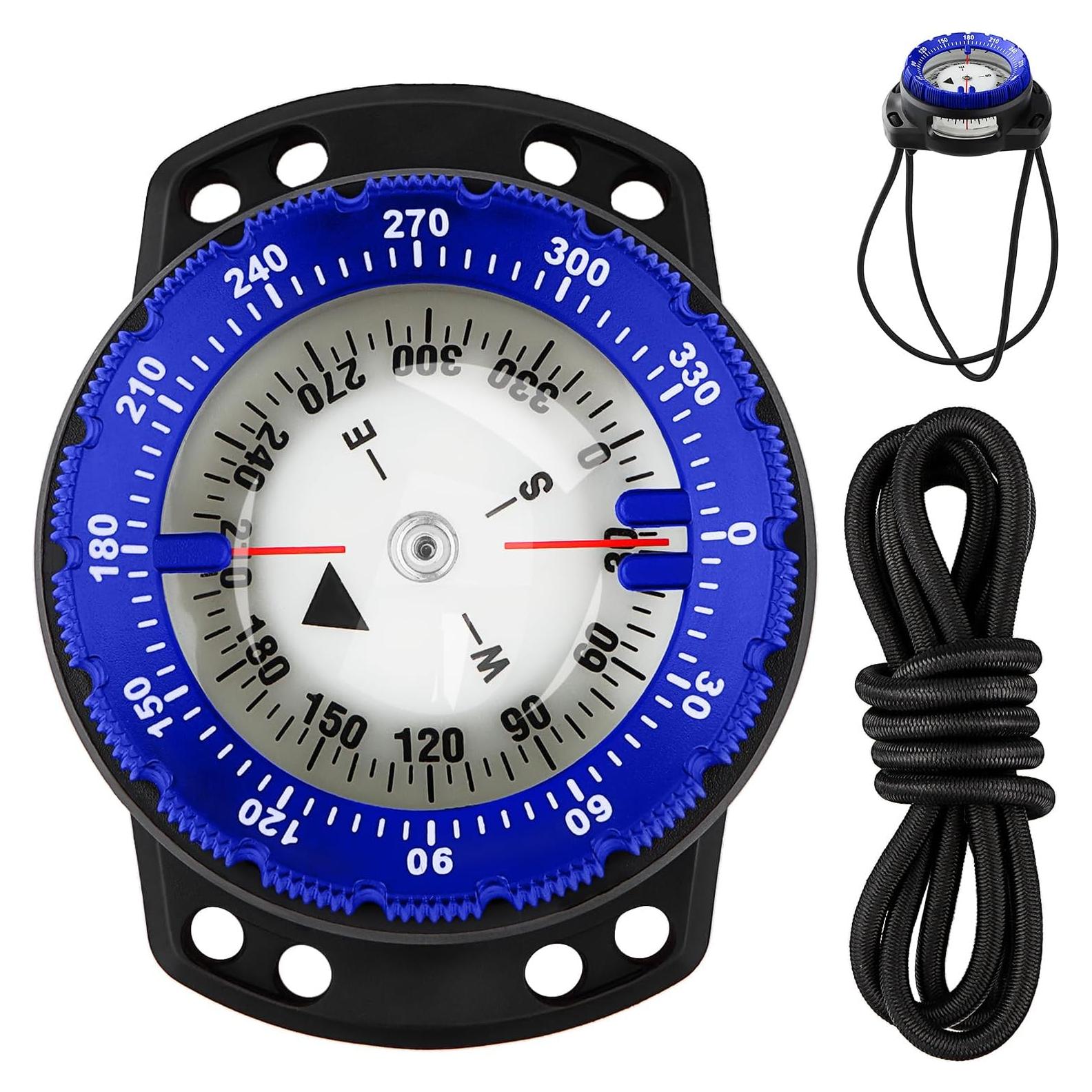 Brújula de Buceo OVOVFANY DC-03 Impermeable 5ATM con Bungee