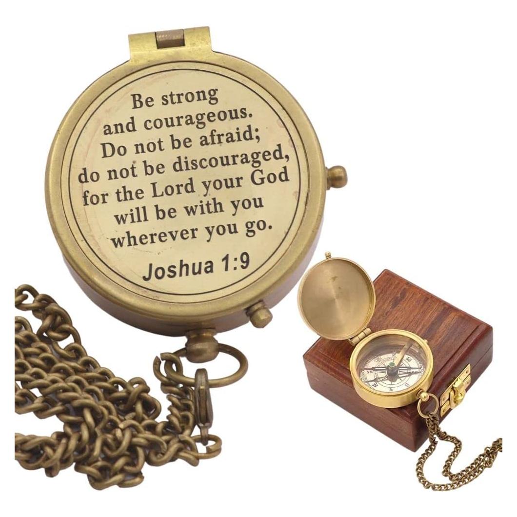 Brújula de Latón Sólido ROORKEE con Grabado Inspirador