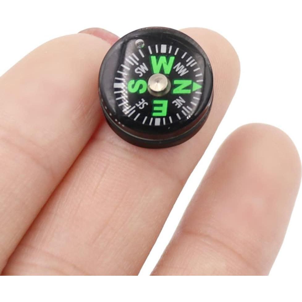 Brújula de Supervivencia LIOOBO 15mm Compacta para Camping