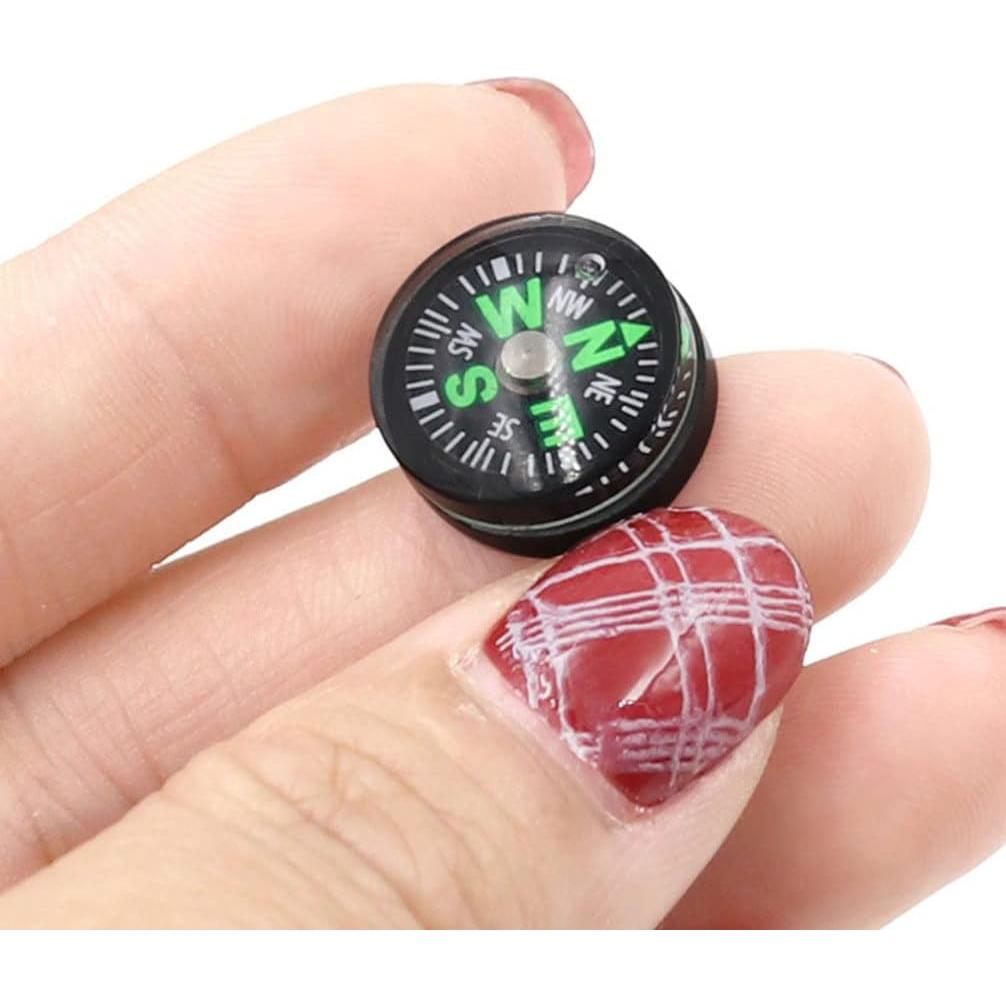 Brújula de Supervivencia LIOOBO 15mm Compacta para Camping