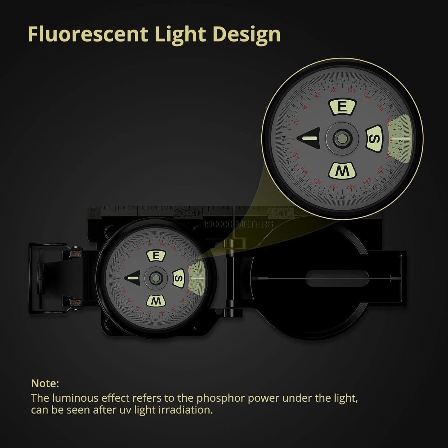 Brújula de Senderismo Anbte Profesional a Prueba de Agua
