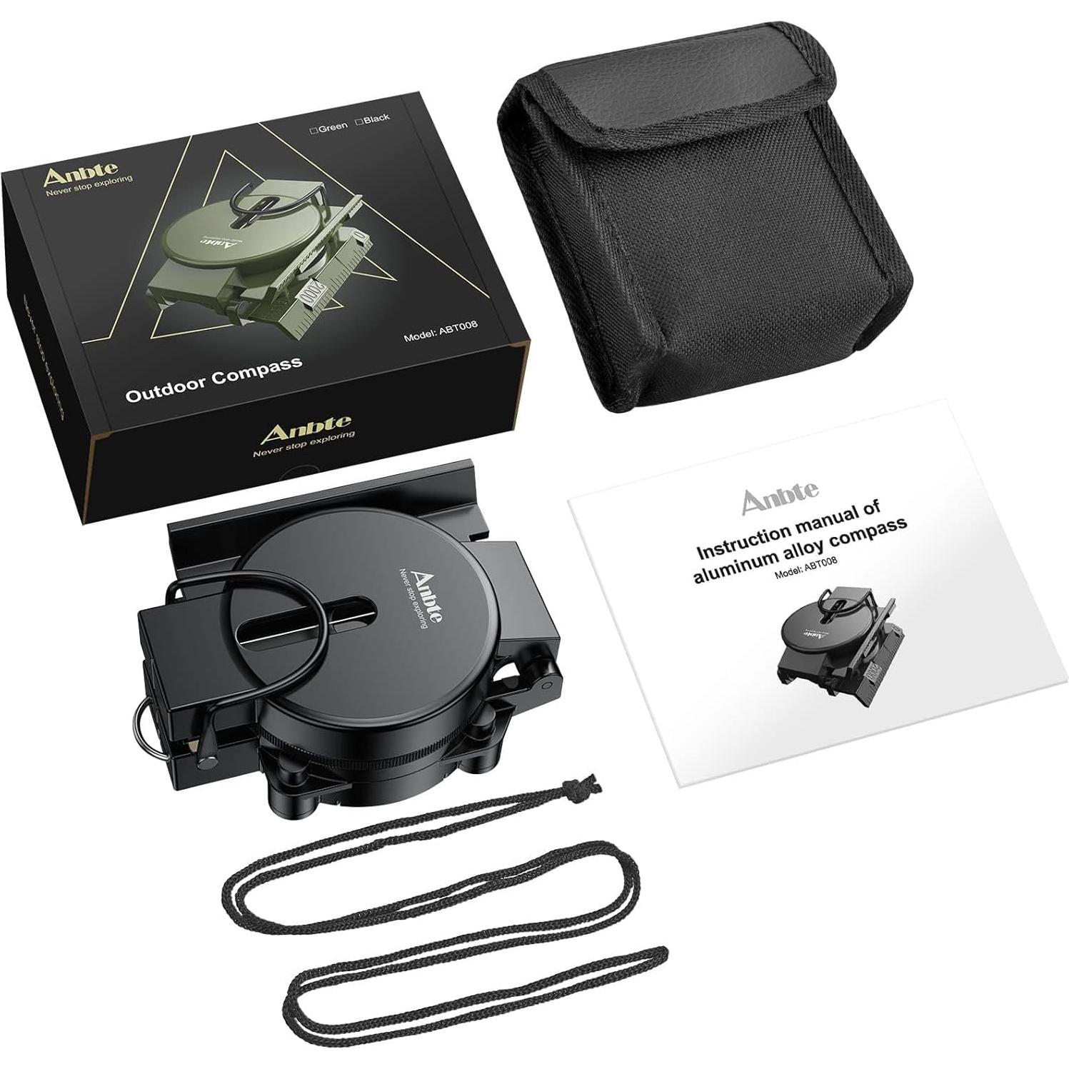 Brújula de Senderismo Anbte Profesional a Prueba de Agua