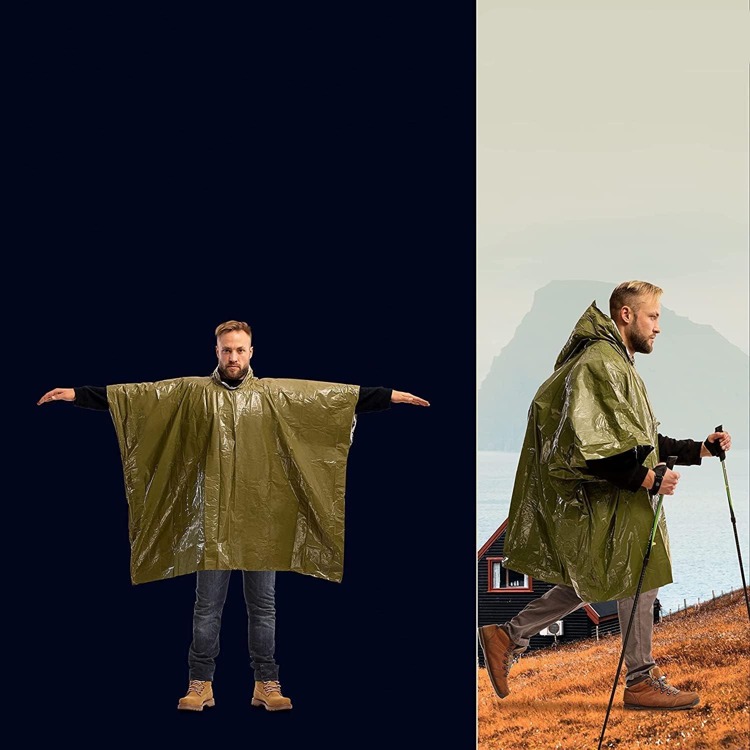 Poncho de Lluvia para Adultos JUBSOSCAMP 119x99 cm Naranja