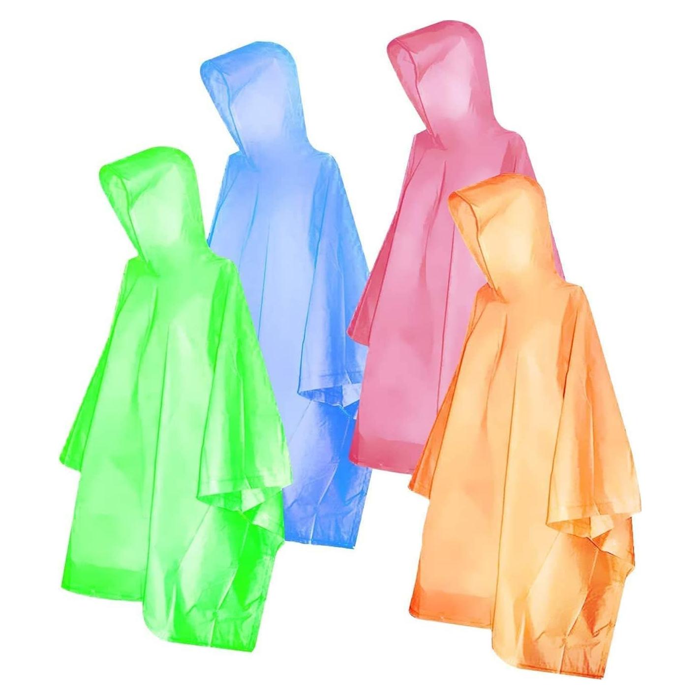 Ponchos de Lluvia Desechables FISHOAKY para Niños - 4 Colores