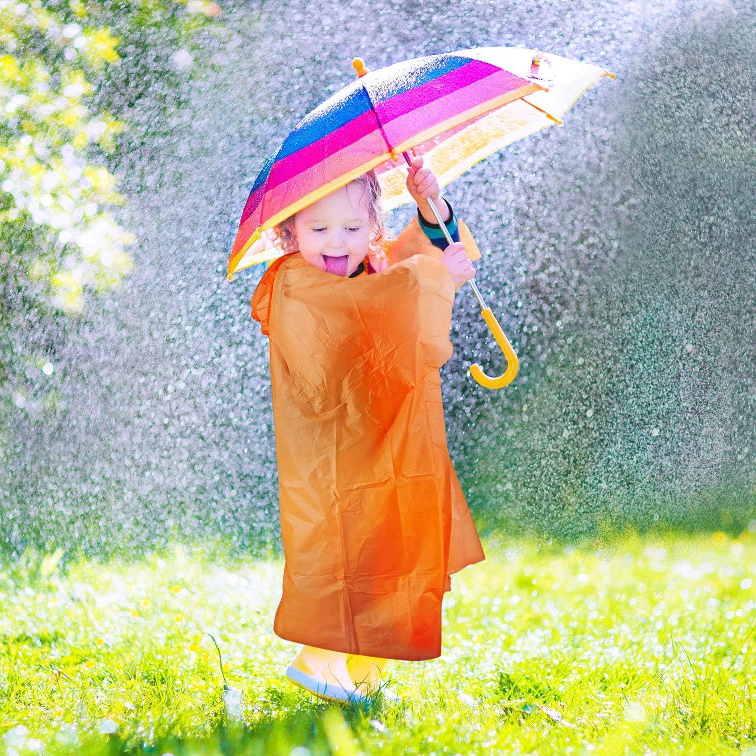 Ponchos de Lluvia Desechables FISHOAKY para Niños - 4 Colores