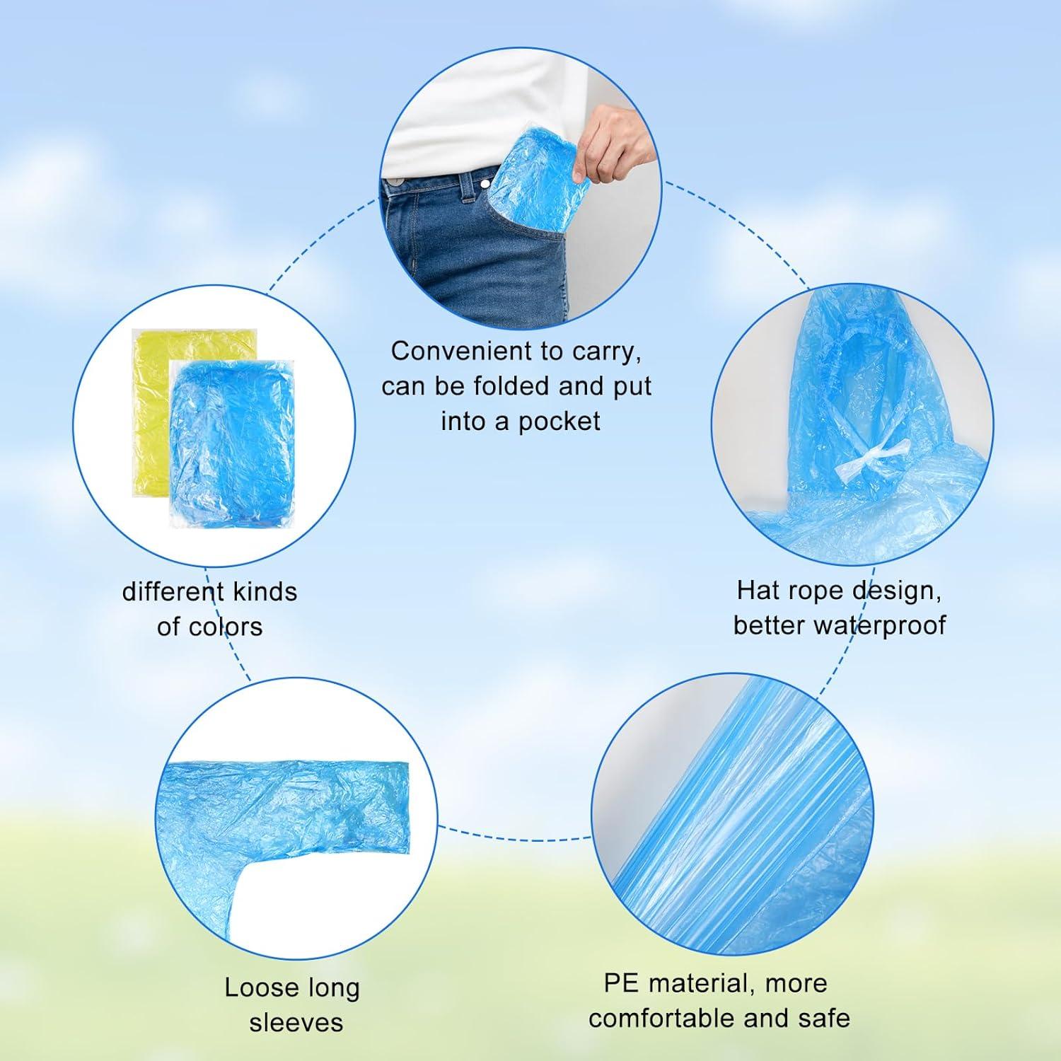 Ponchos de Lluvia Desechables Twoworld - 10 Unidades Impermeables