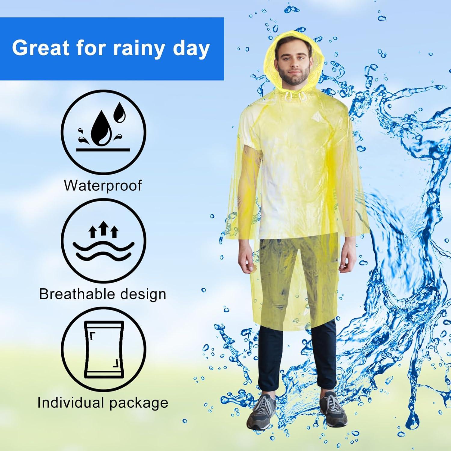 Ponchos de Lluvia Desechables Twoworld - 10 Unidades Impermeables
