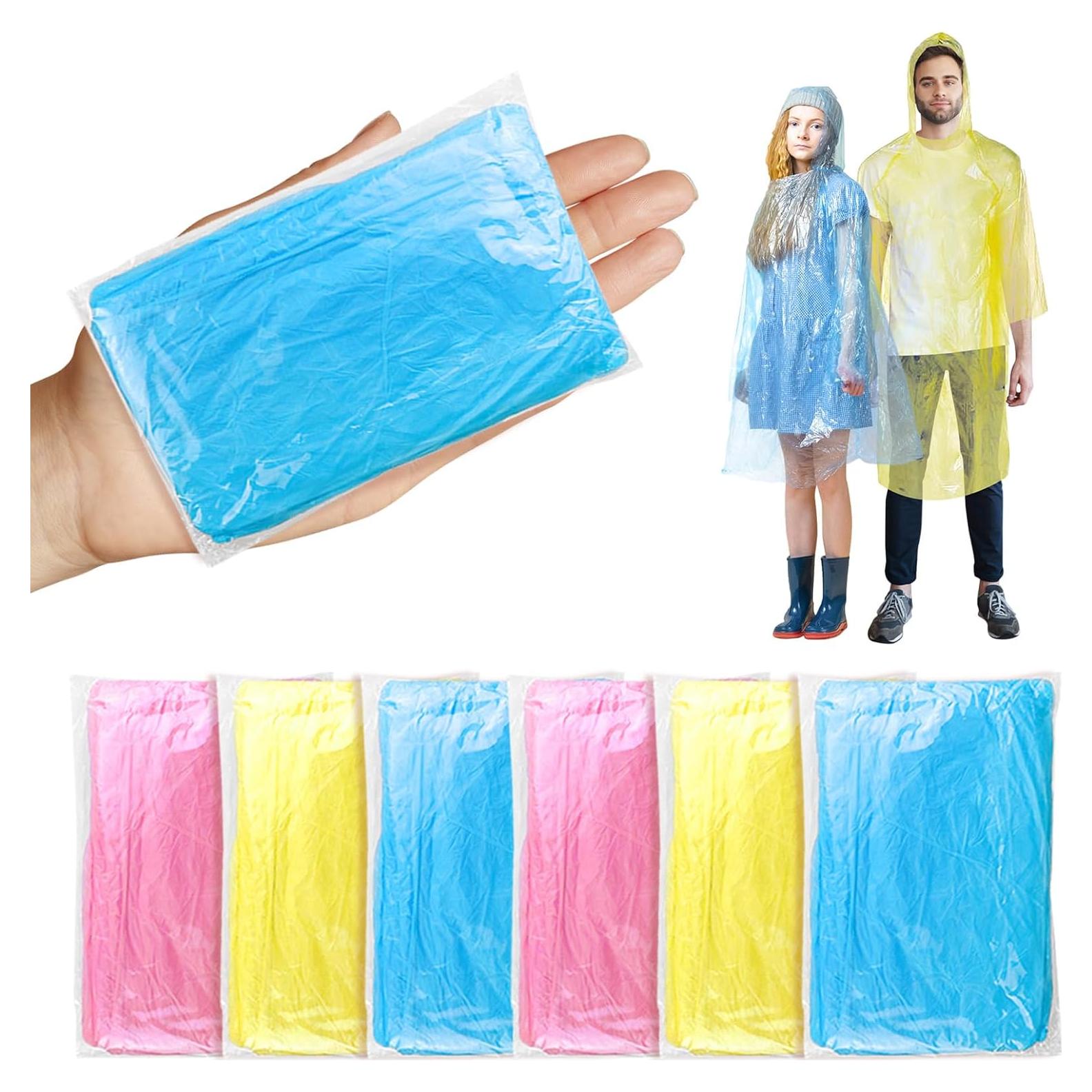 Ponchos de Lluvia Desechables twoworld 30 Pcs Adultos Unisex