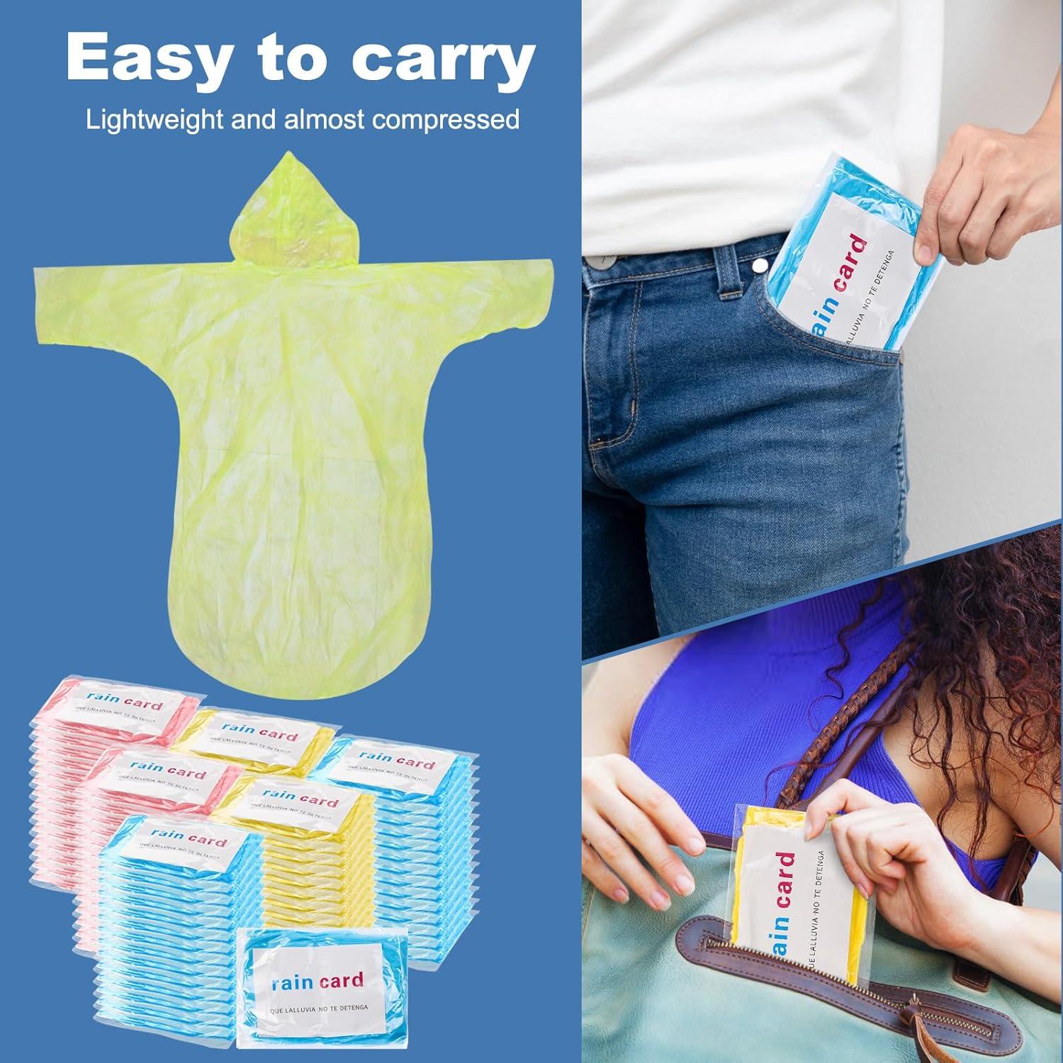 Ponchos de Lluvia Desechables twoworld 30 Pcs Adultos Unisex