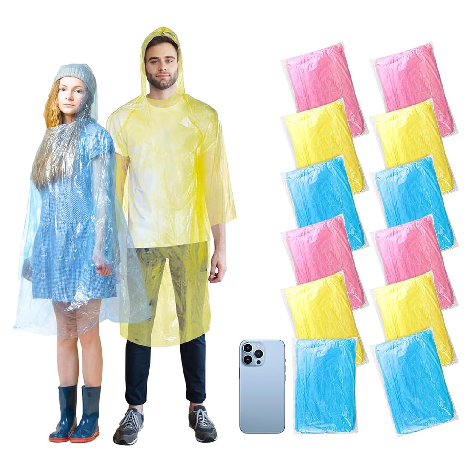 Ponchos de Lluvia Desechables twoworld 90 Pcs Adultos Unisex