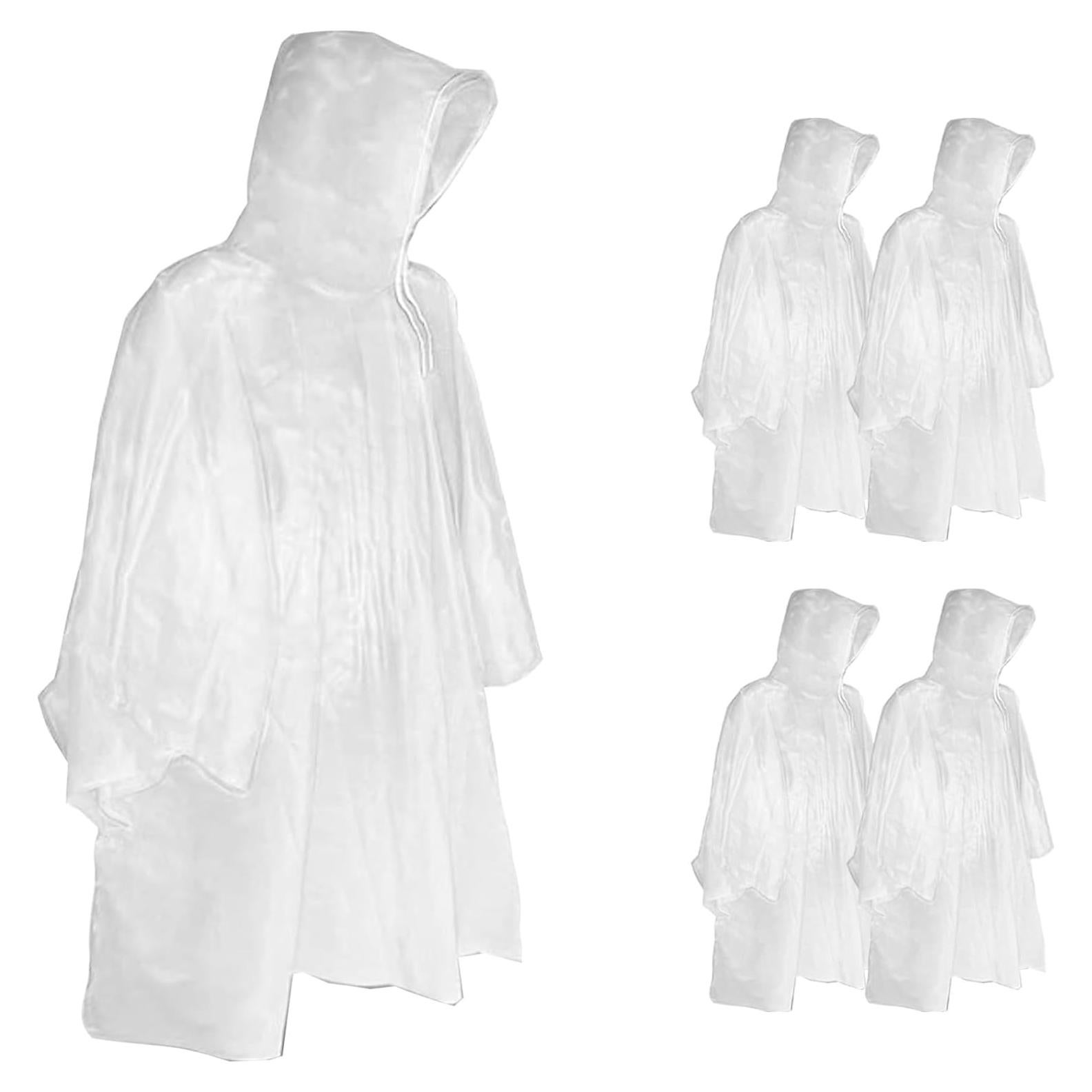 Ponchos de Lluvia Desechables YOUNGTIME Transparentes 5 Pzs