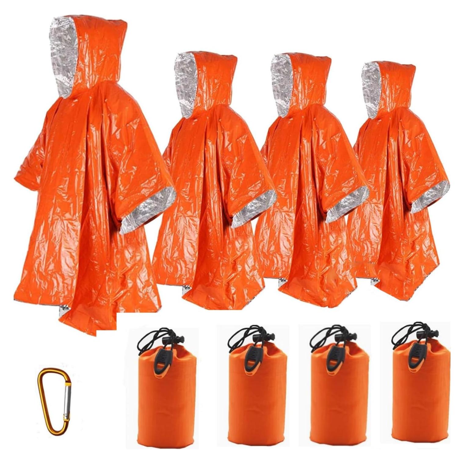 Poncho de Emergencia Térmico Ninth C - Paquete de 4 Unidades