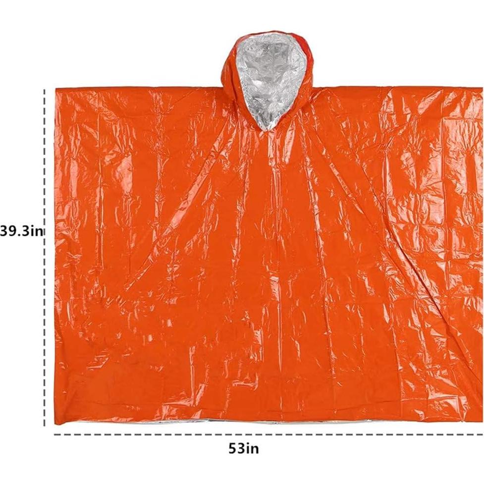 Poncho de Emergencia Térmico Ninth C - Paquete de 4 Unidades