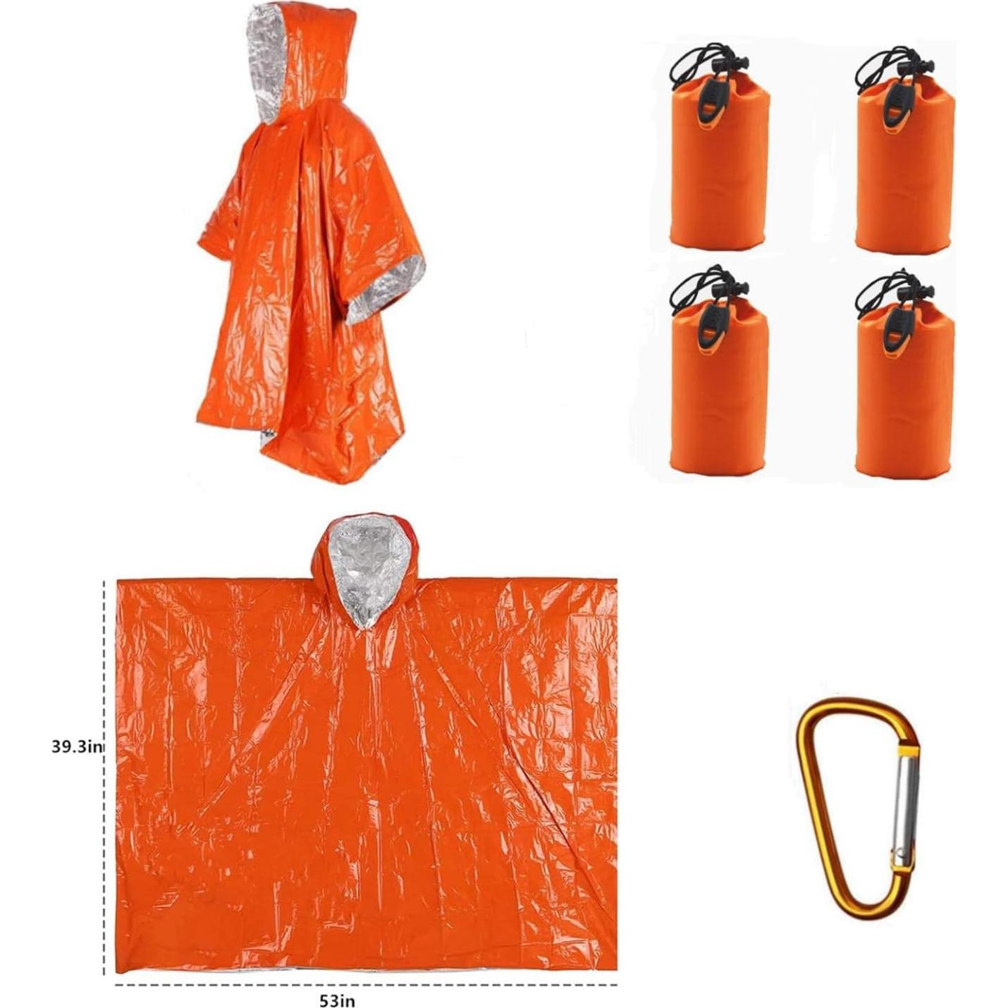 Poncho de Emergencia Térmico Ninth C - Paquete de 4 Unidades