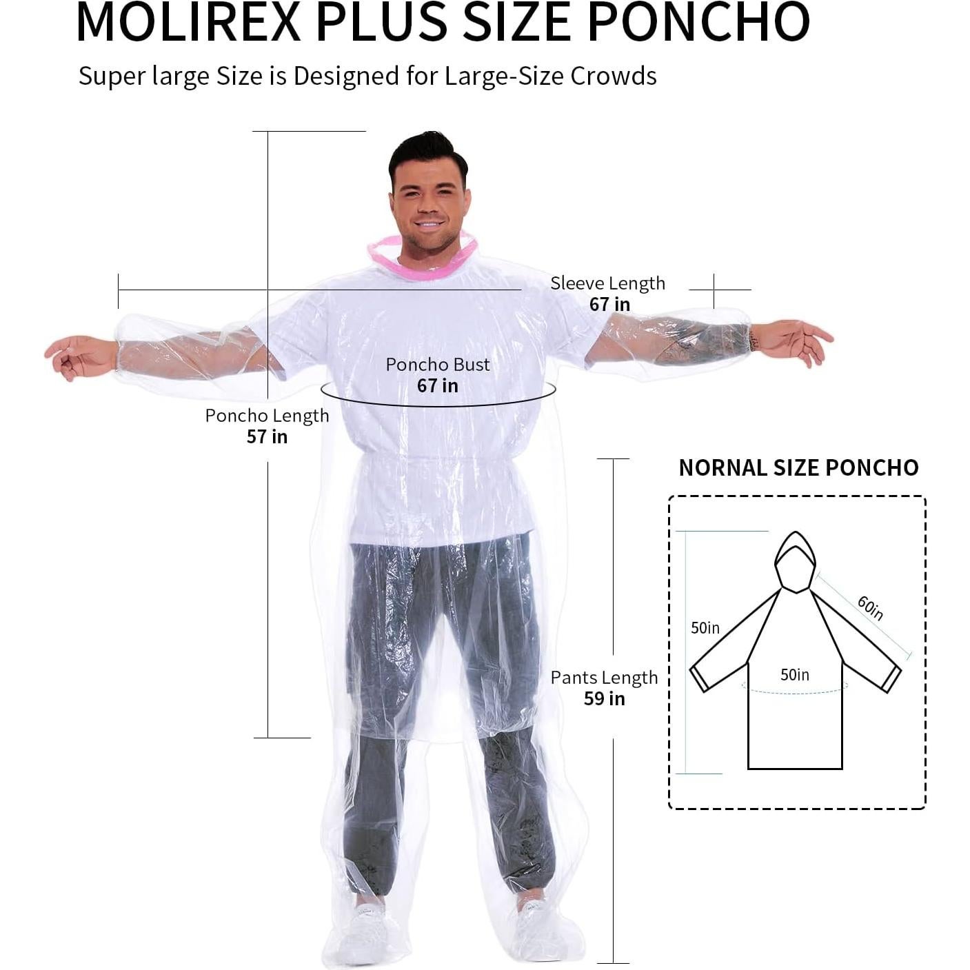 Conjunto de Impermeables Desechables 2 Paquetes Talla Grande