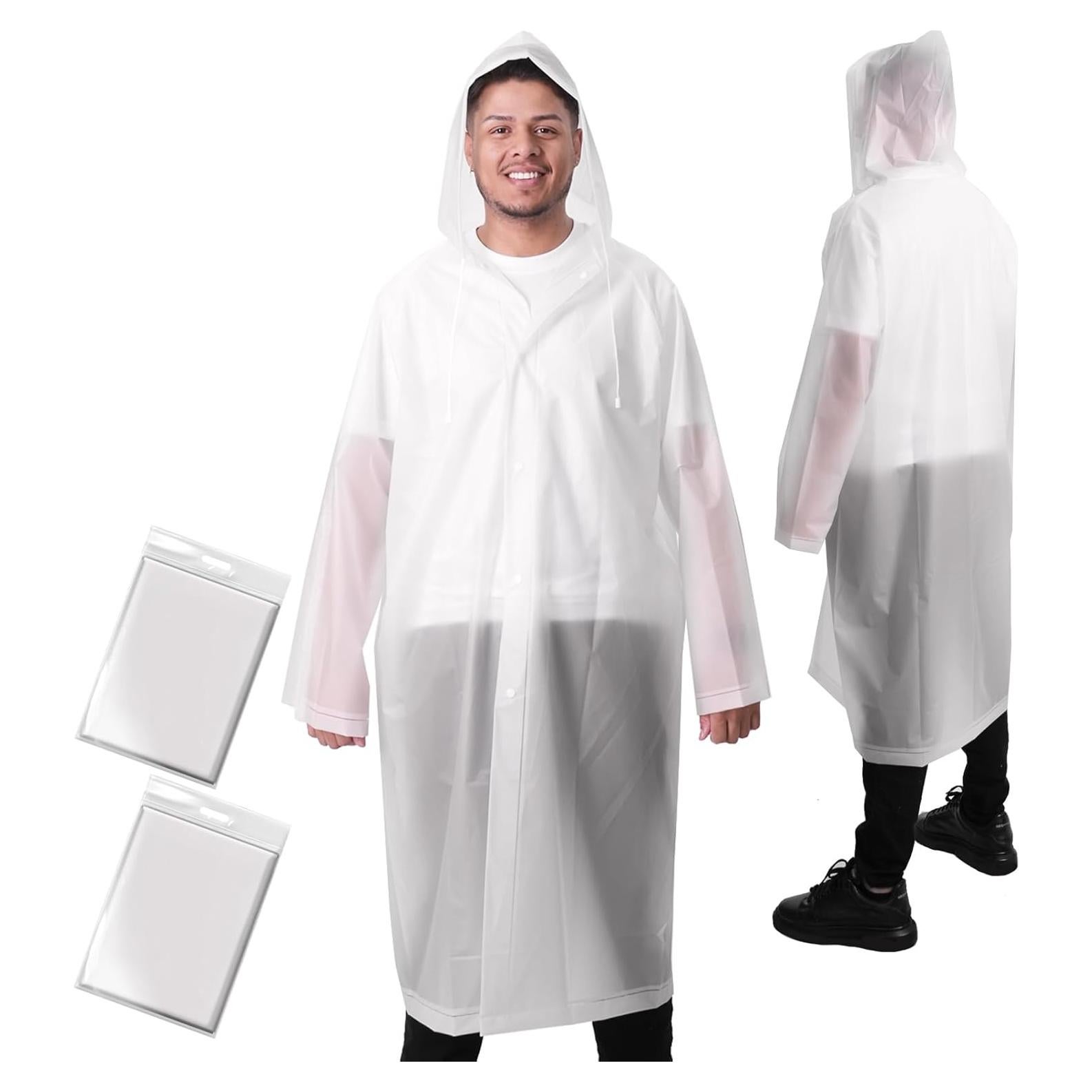 Ponchos de Lluvia ANYOO Reutilizables para Adultos - Paquete de 2