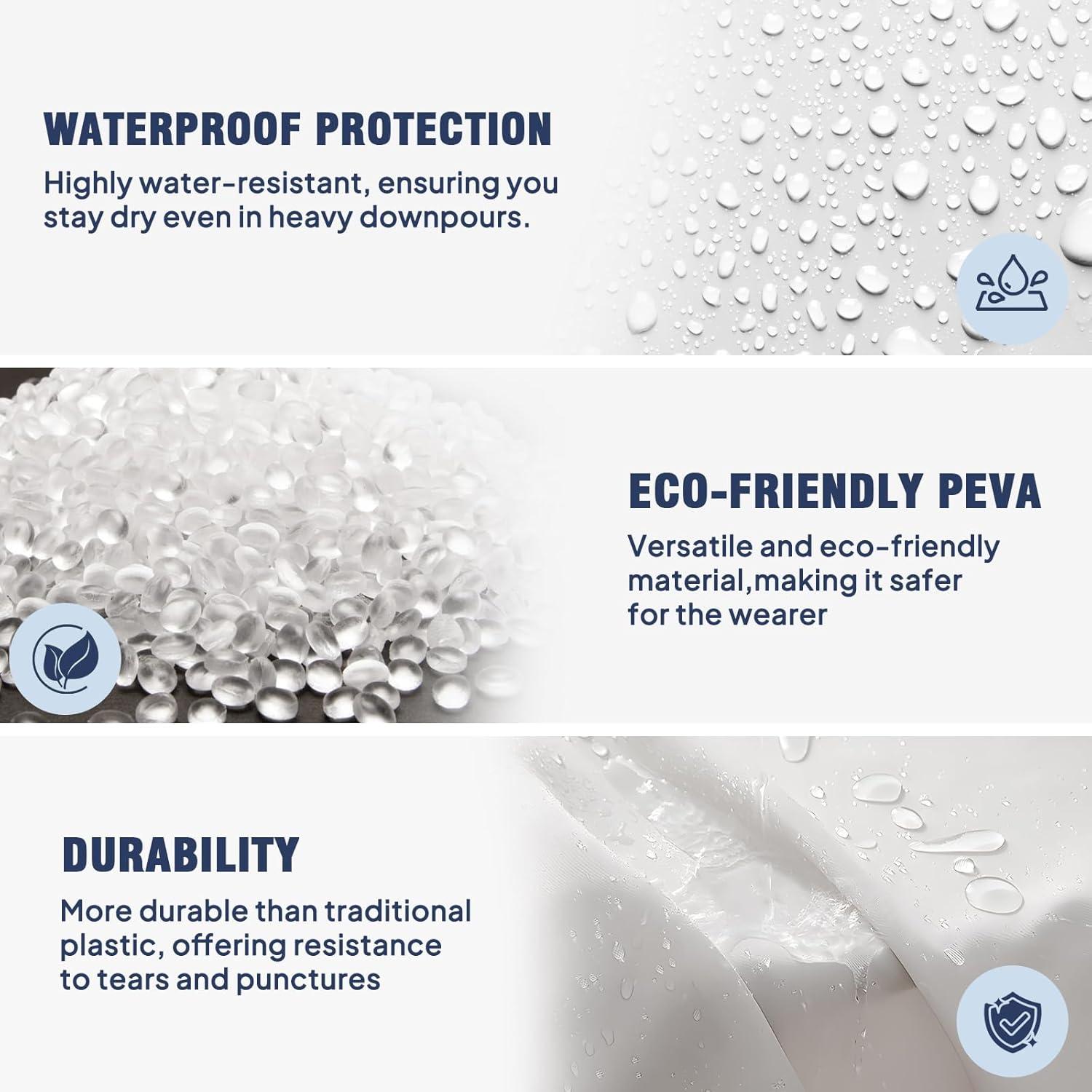 Ponchos de Lluvia ANYOO Reutilizables para Adultos - Paquete de 2