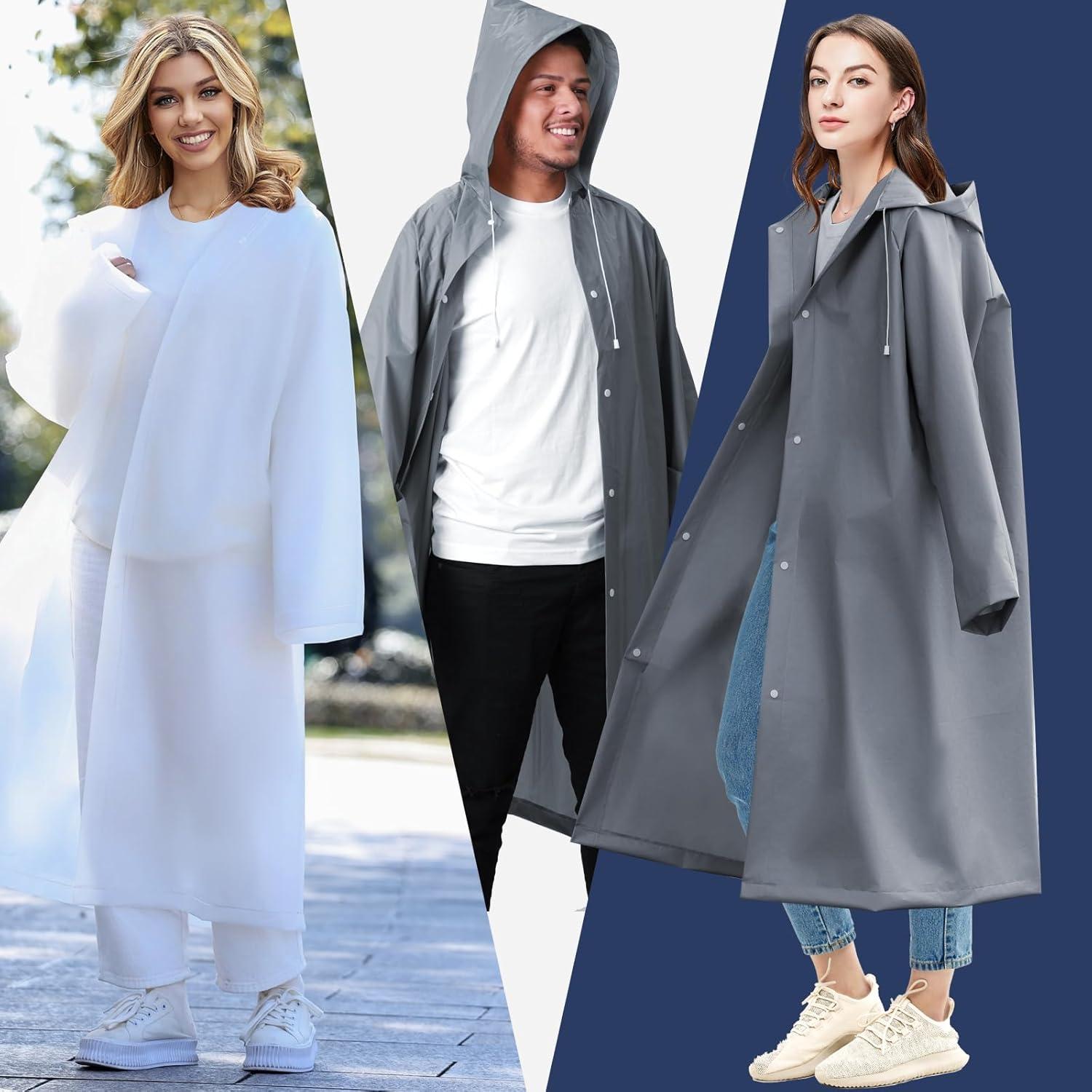 Ponchos de Lluvia ANYOO Reutilizables para Adultos - Paquete de 2