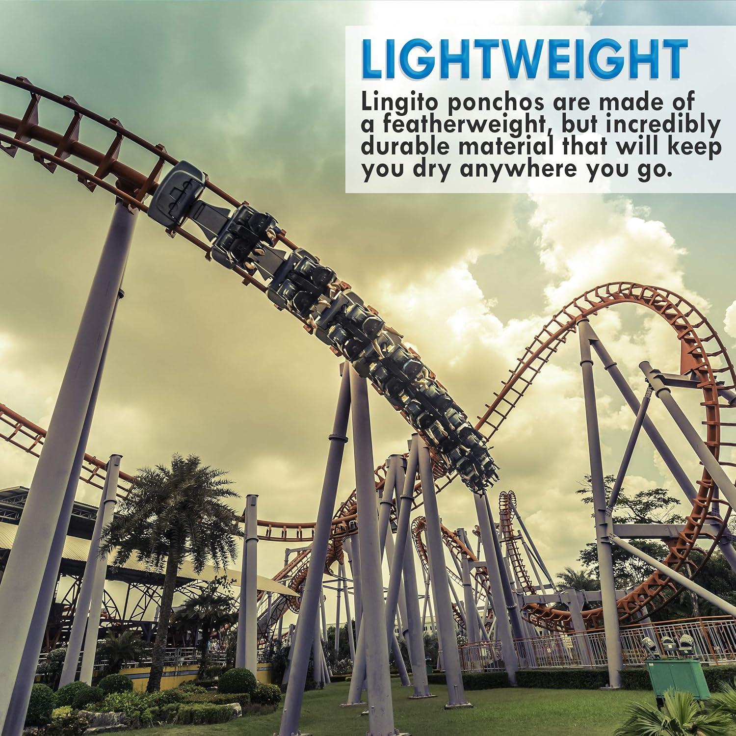 Ponchos de Lluvia Lingito 20 Paquete Transparentes para Familia