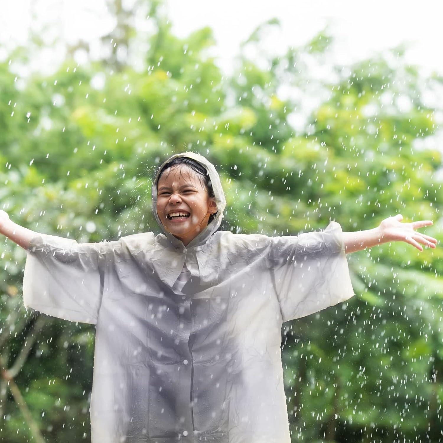 Ponchos de Lluvia Desechables Juvale para Niños - 4 Piezas