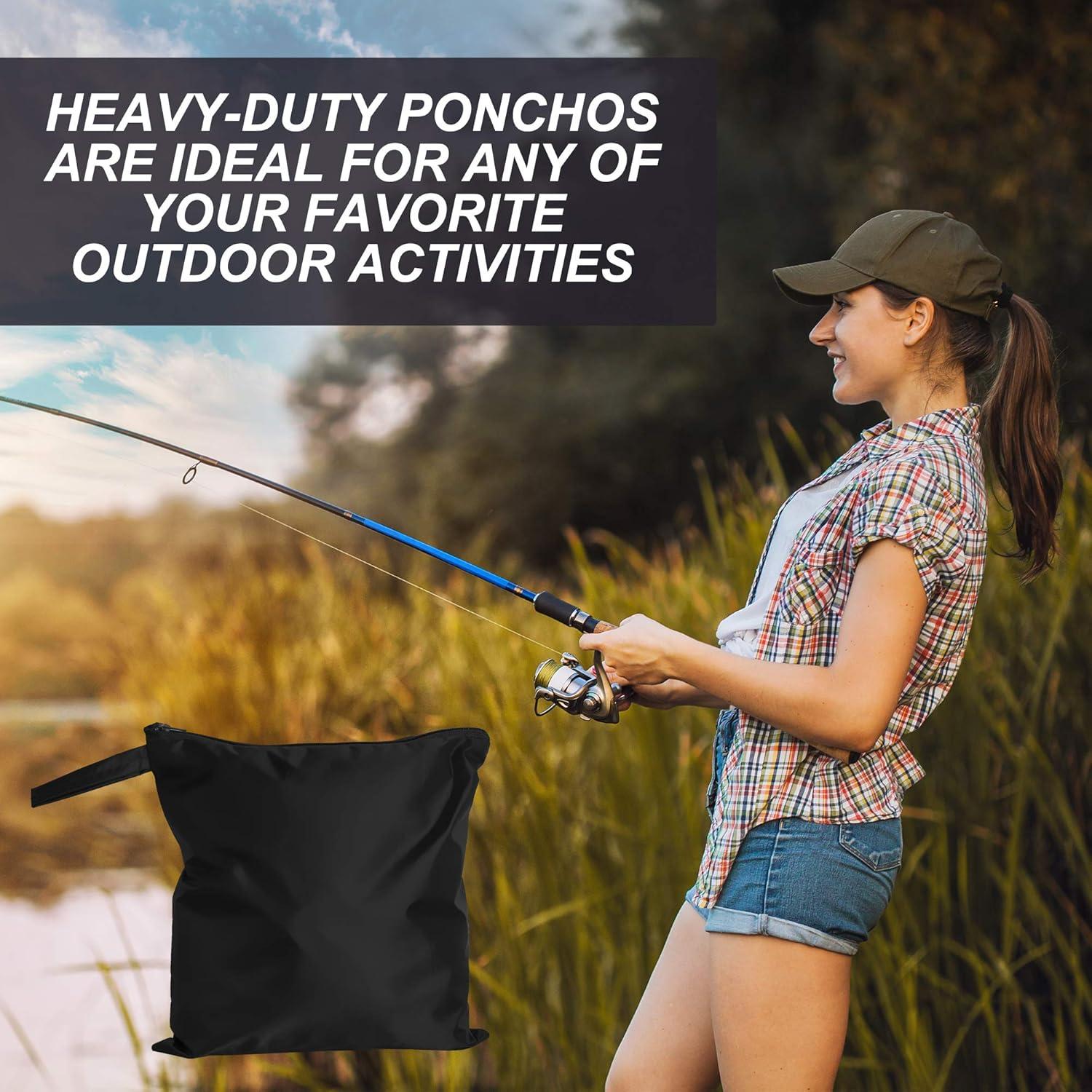 Poncho de Lluvia Impermeable Lingito para Adultos - Negro