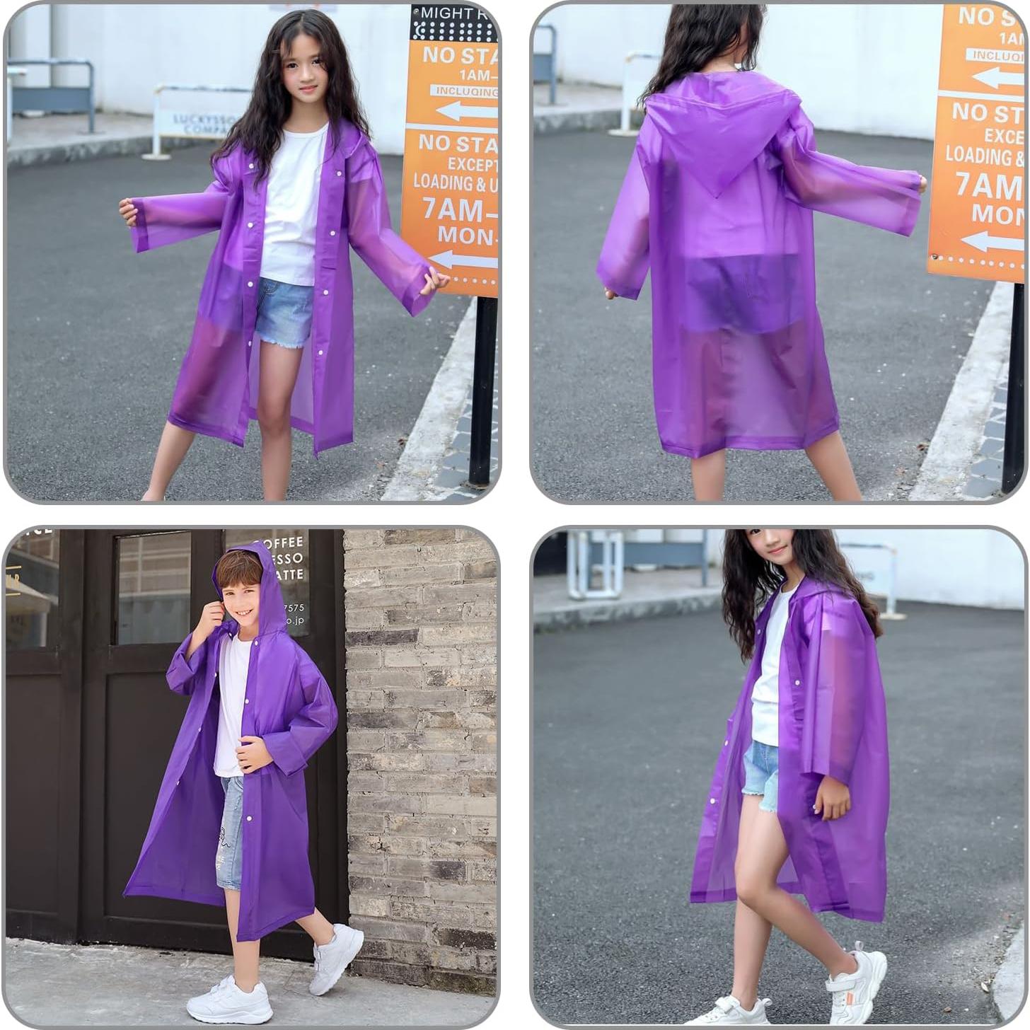 Poncho de Lluvia Impermeable para Niños UPSEN - Ecológico 110x55cm