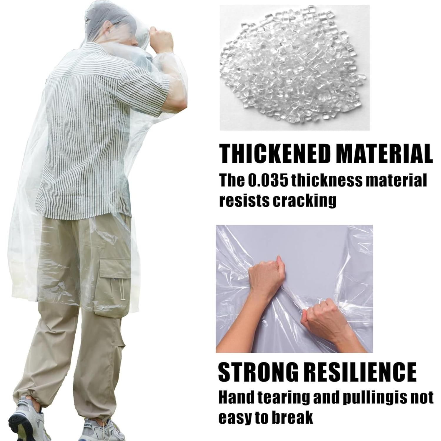 Ponchos Desechables GIISAM para Adultos - 12 Pcs Impermeables