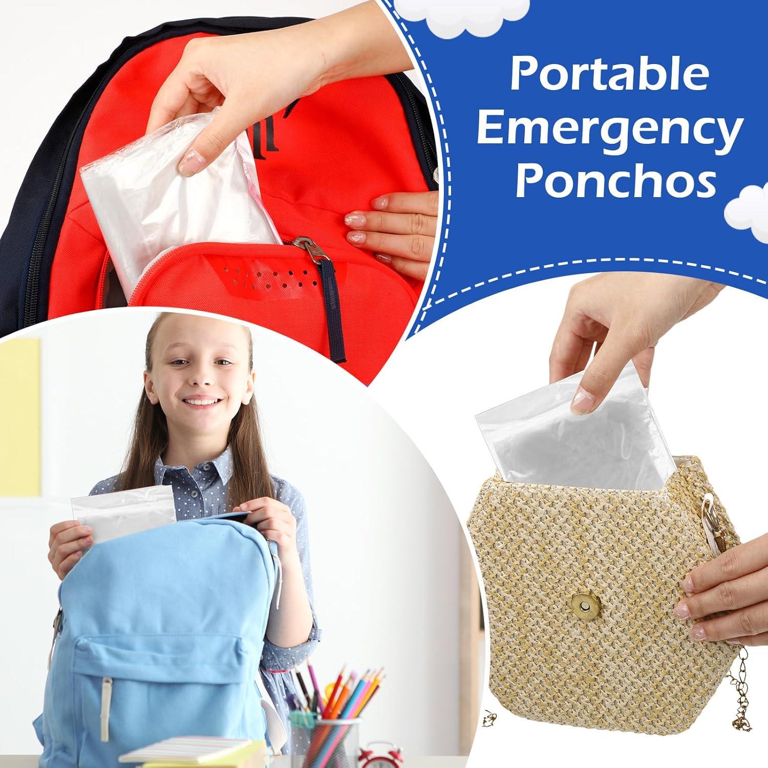 Ponchos Desechables para Niños Berlune 40 Pcs Impermeables