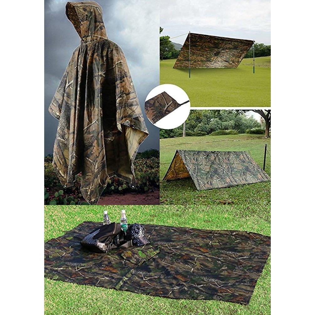 Poncho de Lluvia HOW'ON Militar Impermeable para Hombres