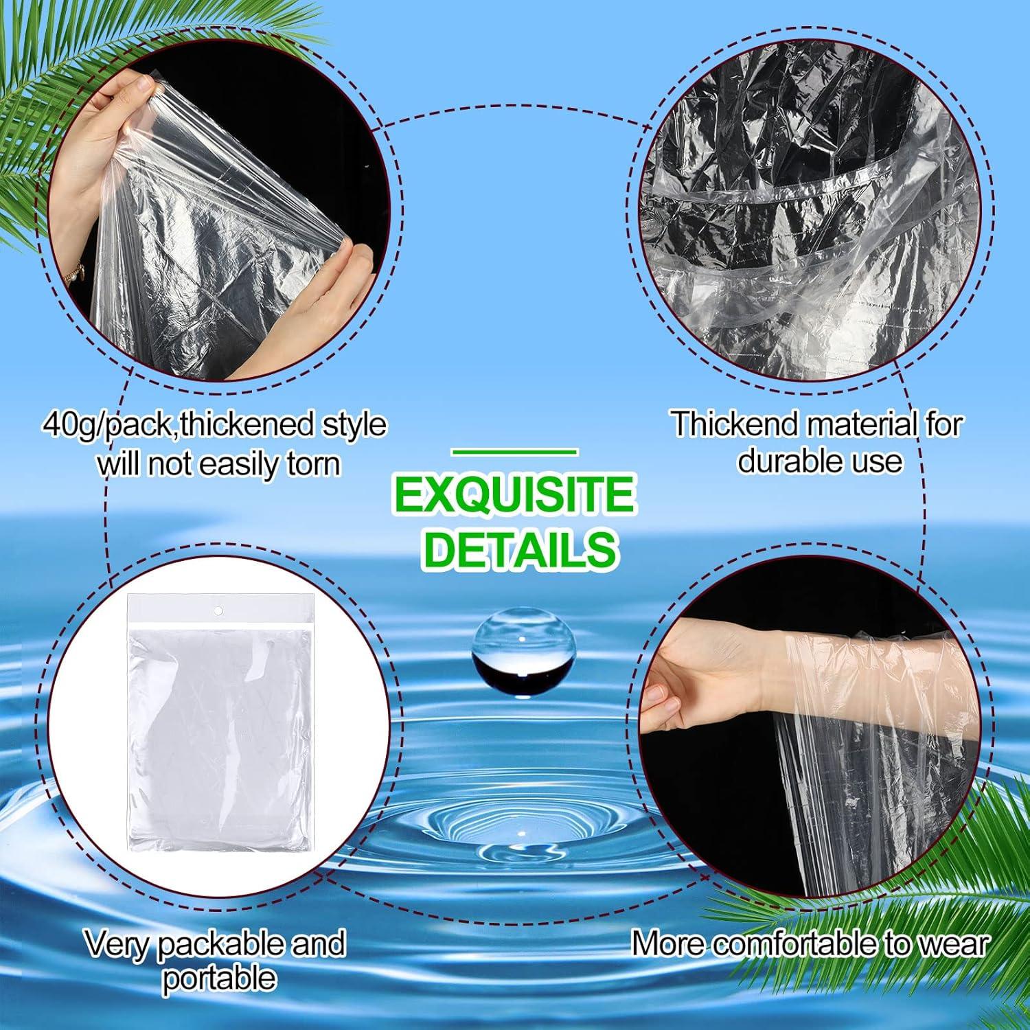 Ponchos Desechables Handepo 200 Unidades Transparentes Adultos