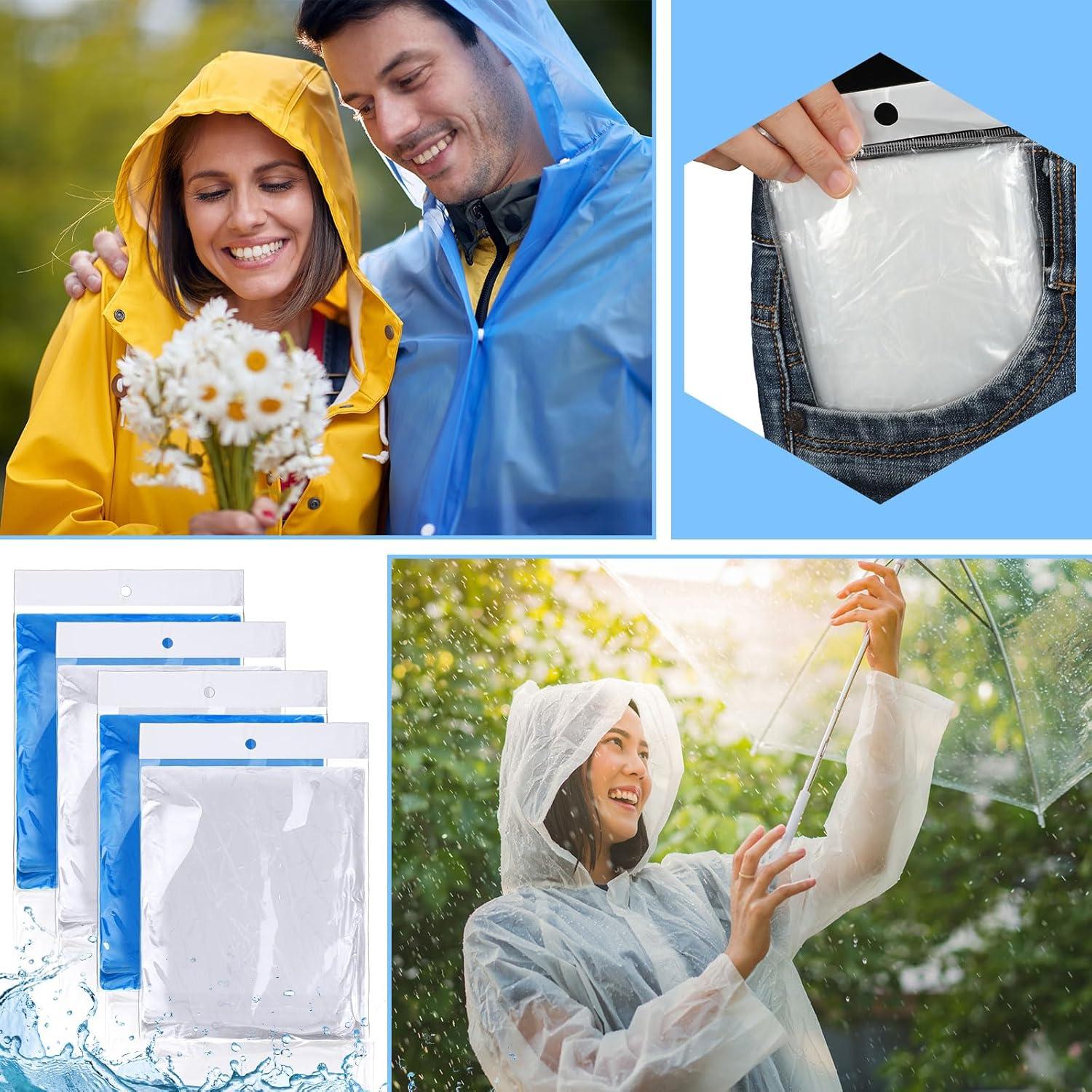 Ponchos Desechables Handepo 200 Unidades Transparentes Adultos