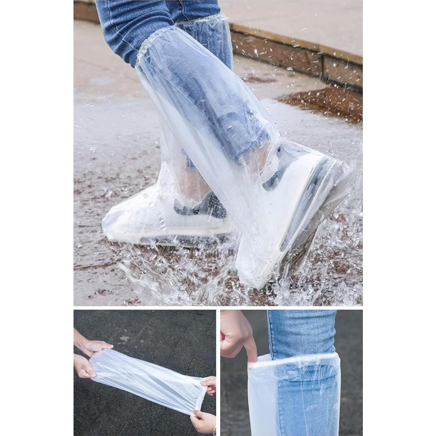 Ponchos de Lluvia Desechables BATHRINS - 3 Transparentes con Cubiertas