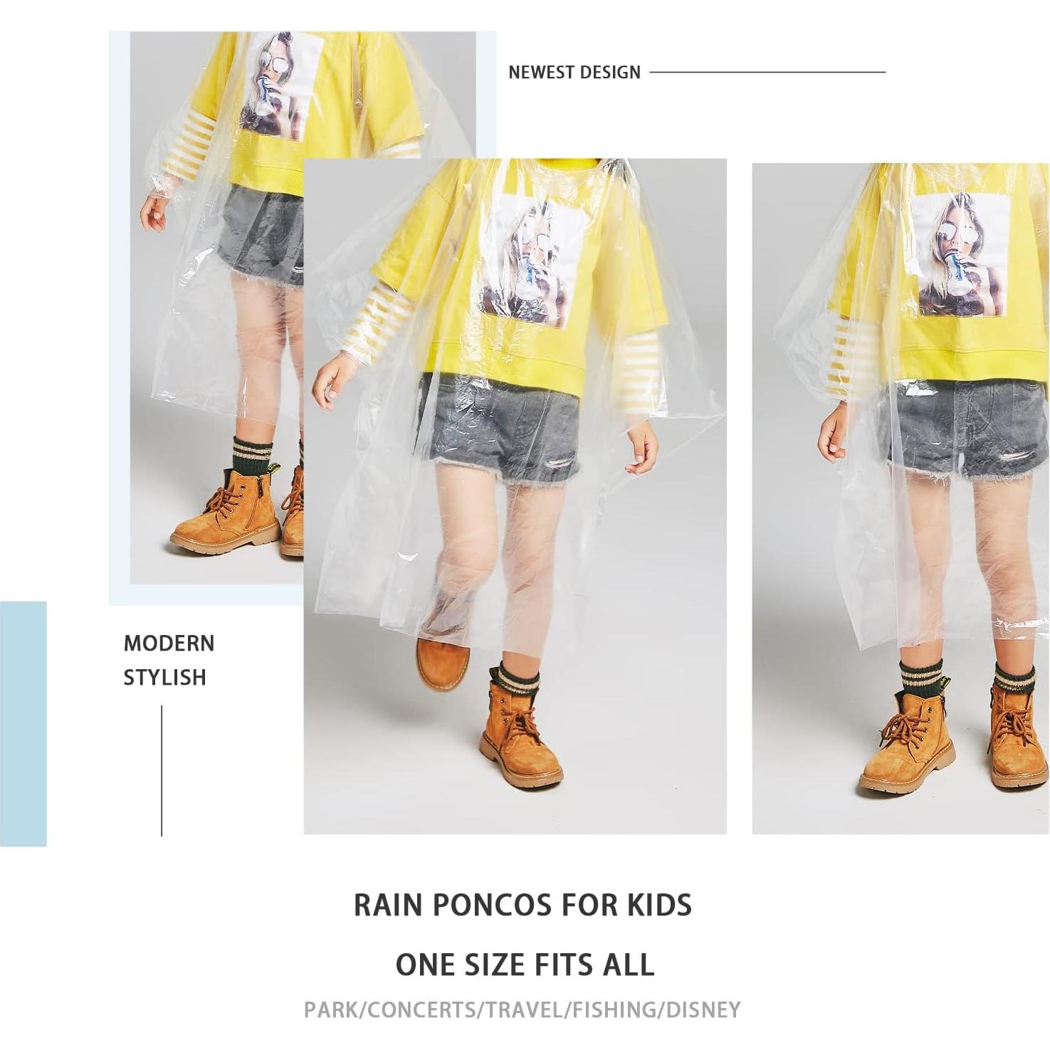 Ponchos de Lluvia Desechables TUNCHMO - Paquete Familiar de 6