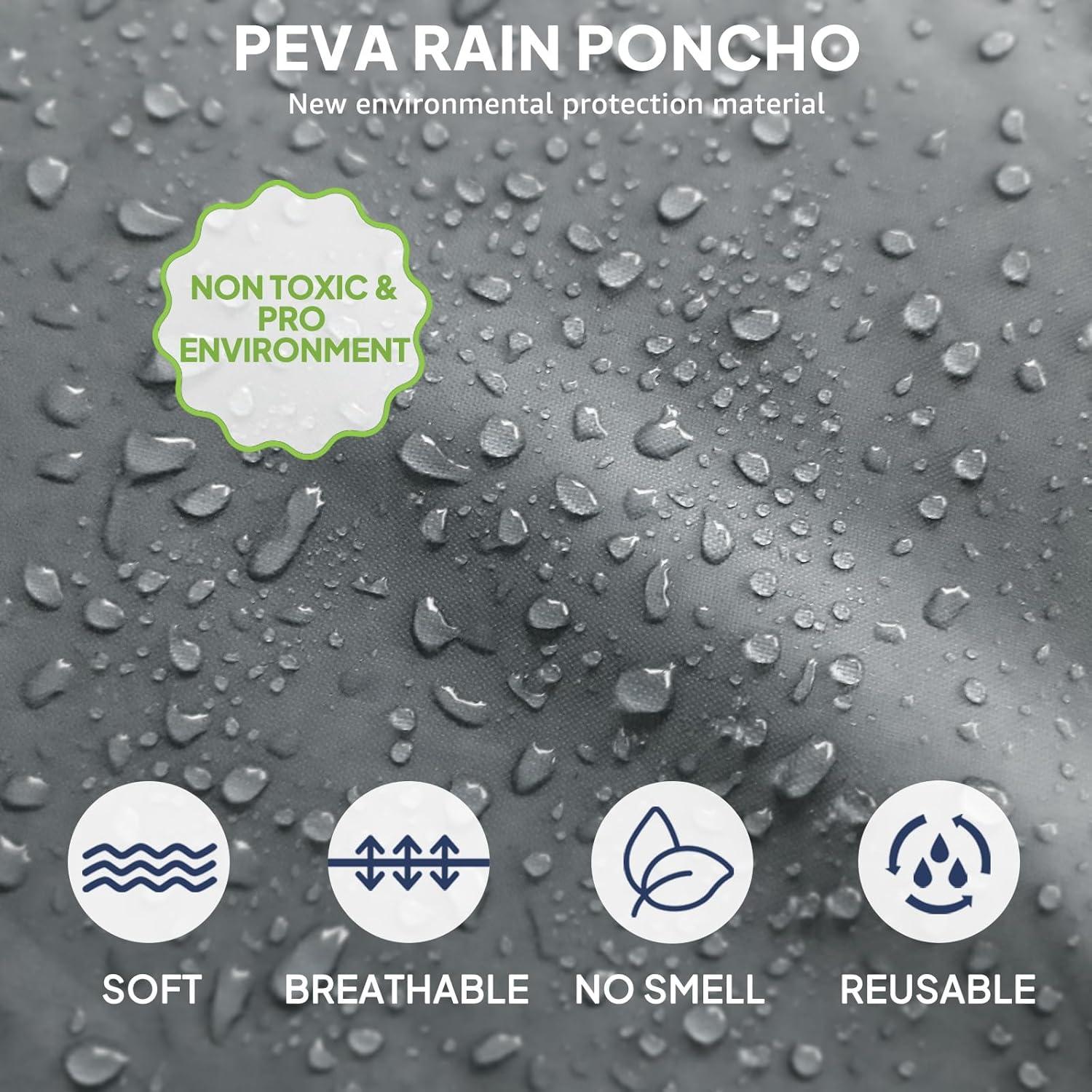 Ponchos de Lluvia Anyoo para Adultos Reutilizables 2 Piezas